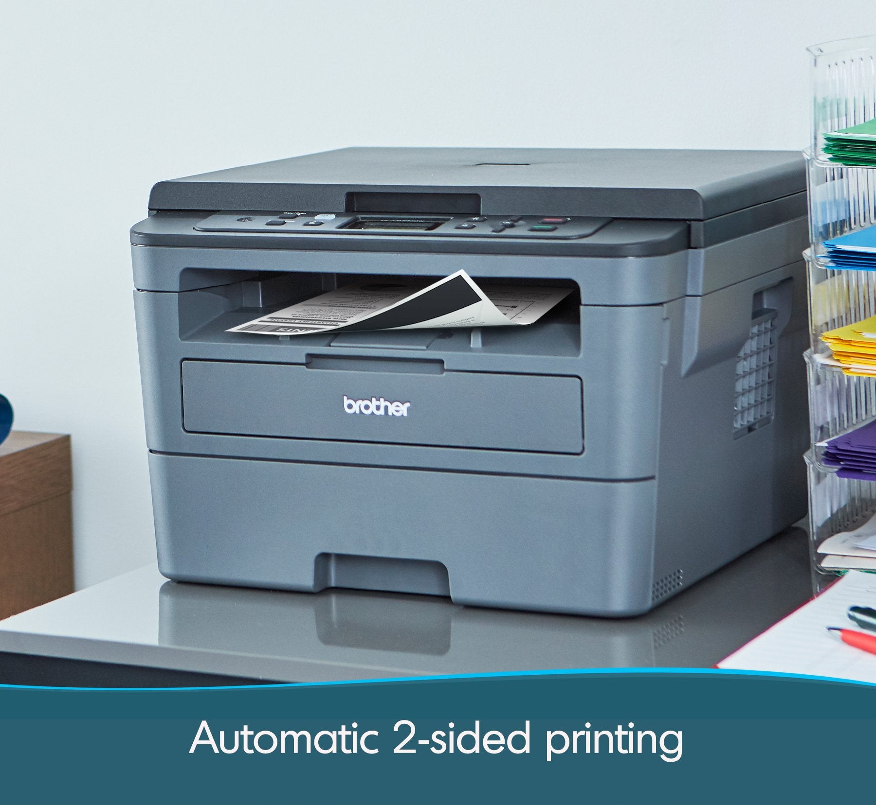 Brother L-2390Dw Series Compact Monochrome Laser All-In-One Laser Printer, Wireless, Mobile Printing, Auto 2-Sided Printing, Up