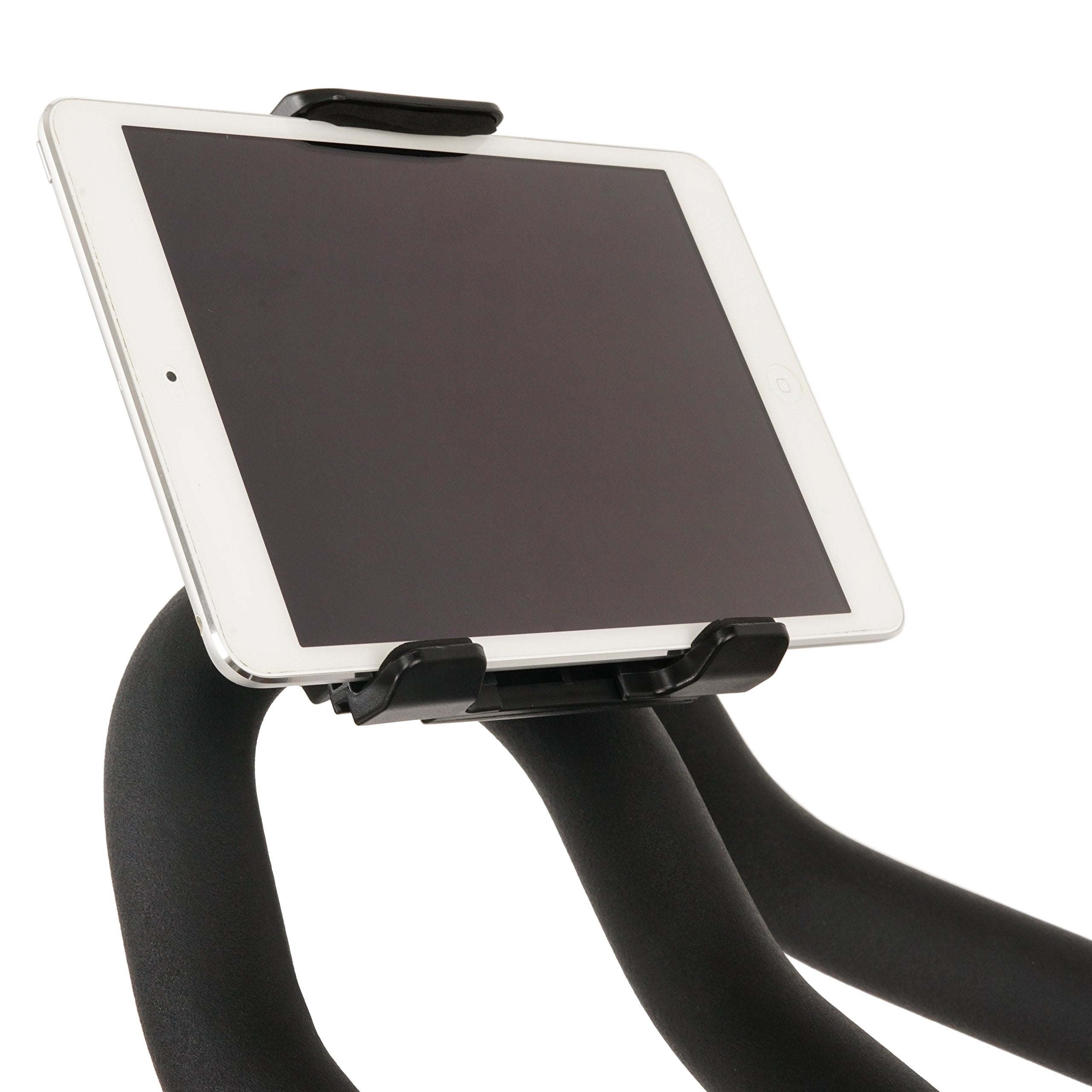 Sunny Health & Fitness Mobile Phone And Tablet Clamp Mount Holder For Bikes, Ellipticals, Treadmills And Other Handlebar Fitness