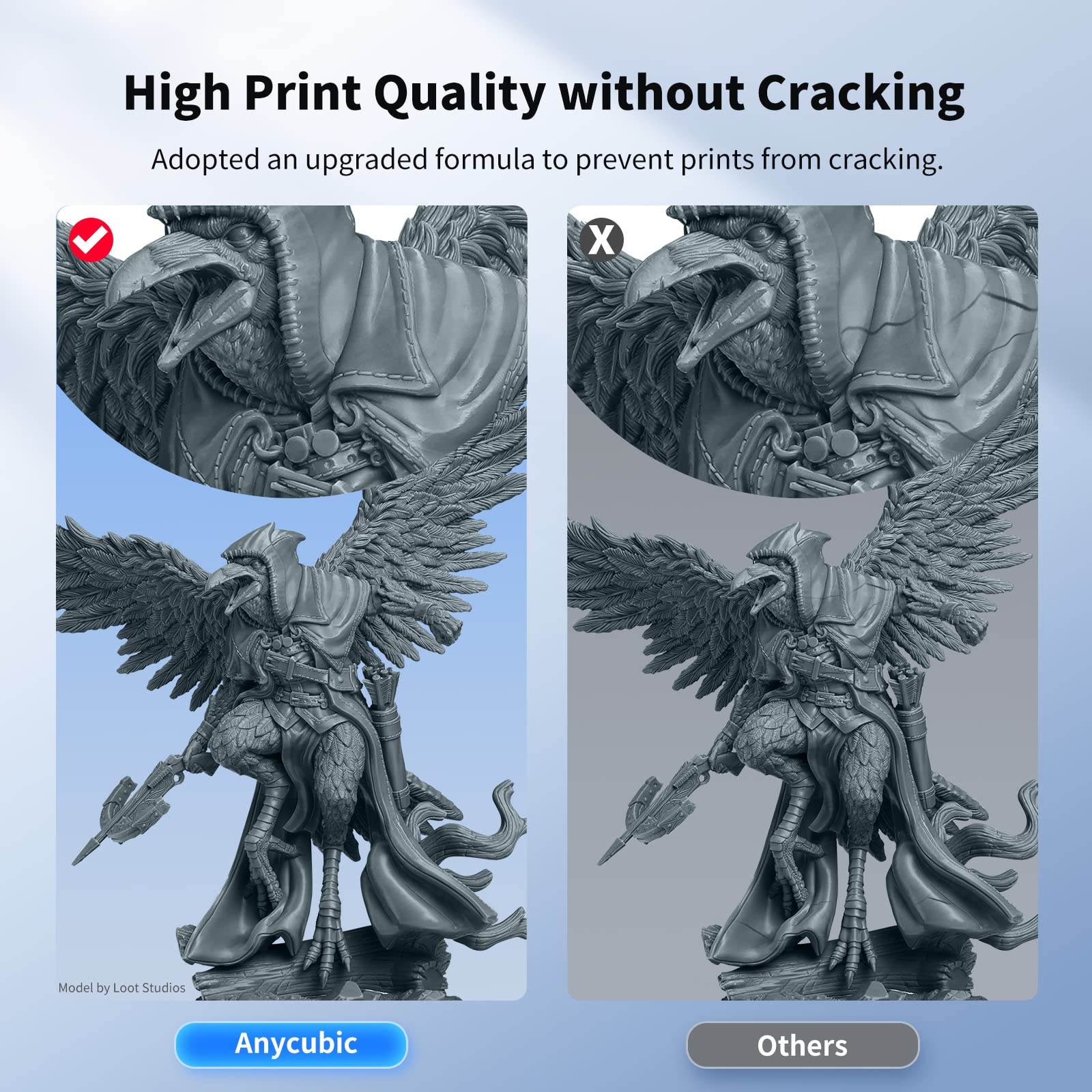 Anycubic Upgraded 8K Water Washable 3D Printer Resin, 405Nm High Precision 3D Resin, Low Shrinkage Photopolymer Resin For 4K/8K/