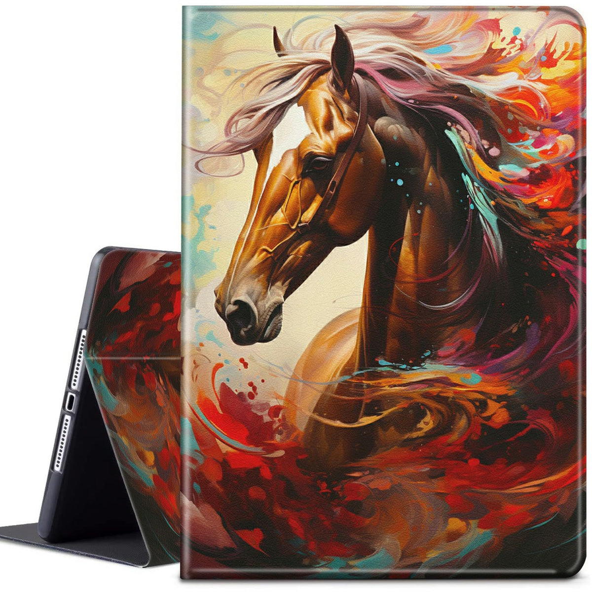 Cgfghhuy For Kindle Scribe Case - 10.2 Inch Lightweight Protective Pu Leather Smart Stand Cover With Auto Wake Sleep - Watercolo
