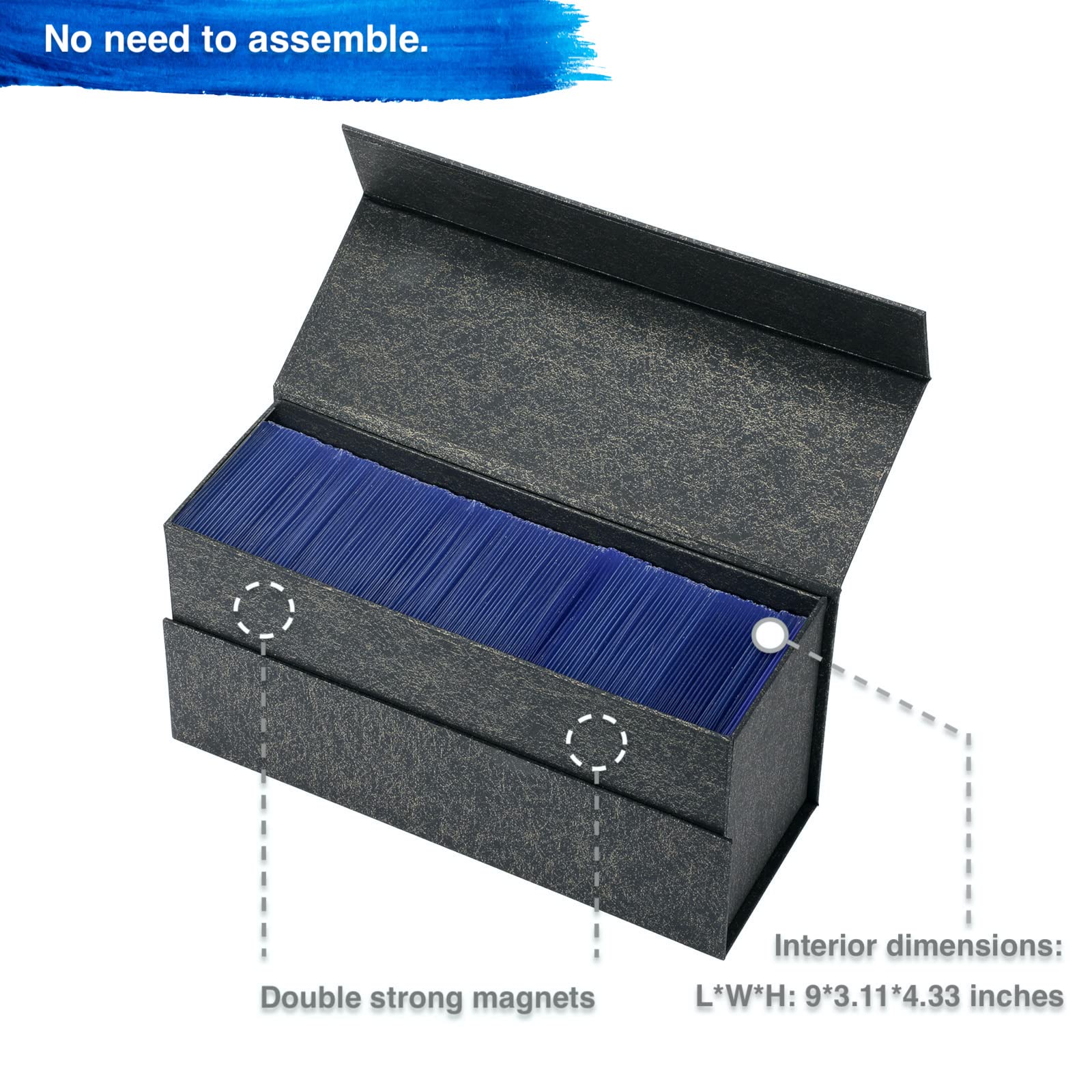 Wpgear Waterproof Toploader Storage Boxes For 3'' X 4'' Rigid Card Holder, Trading Card Cases Set Hold 950 35Pt Toploaders Total