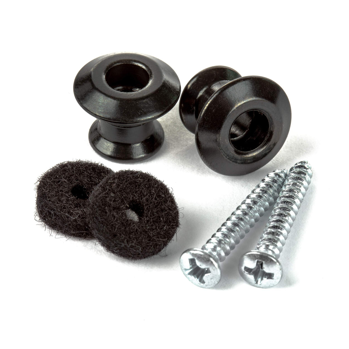 Jim Dunlop Straplok Dual Design Strap Button Set Black 2/Set (2Psls033Bk)