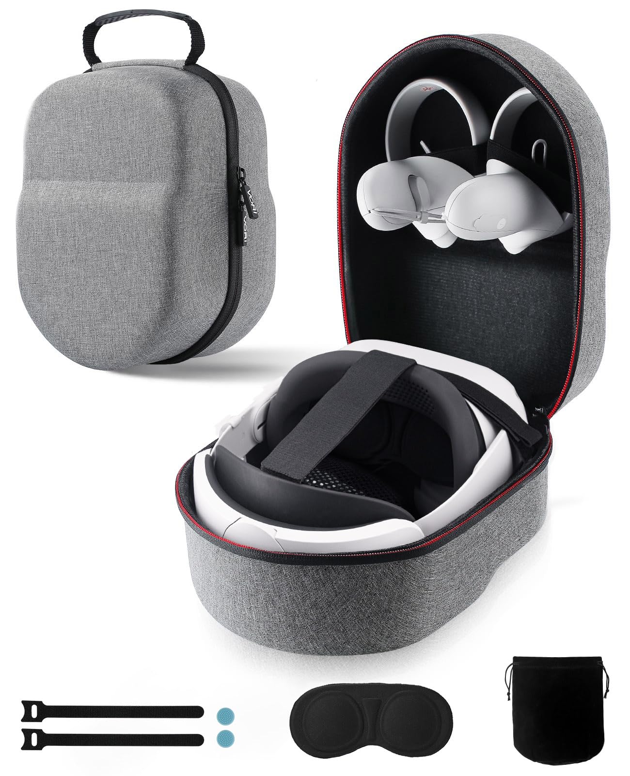 Vori Case For Meta Quest 3/Oculus Quest 2 Accessories/Pico 4, Compatible With Elite Strap Battery Version/Kiwi Design/Bobovr Hea