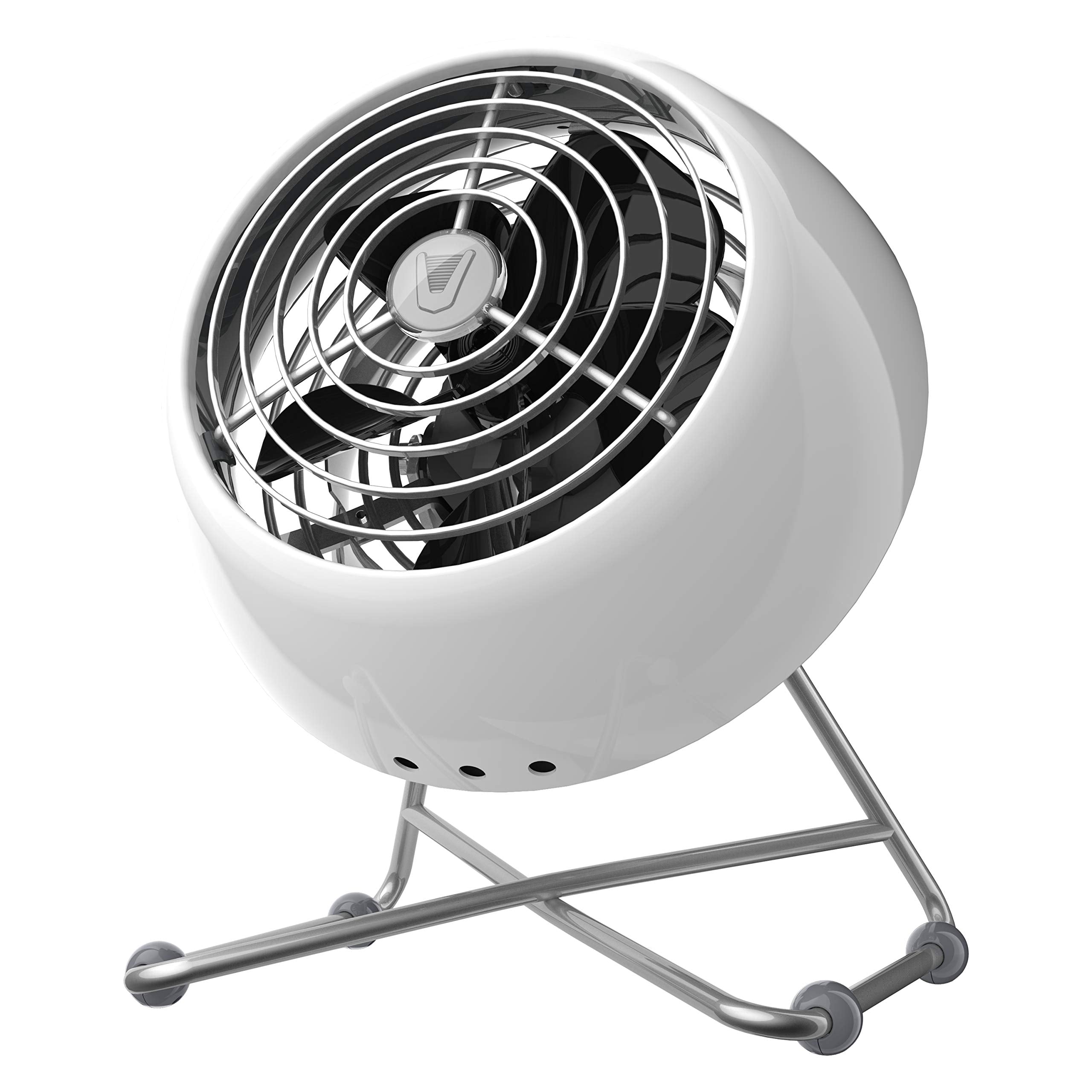 Vornado Vfan Mini Modern Personal Vintage Air Circulator Fan, Ice White