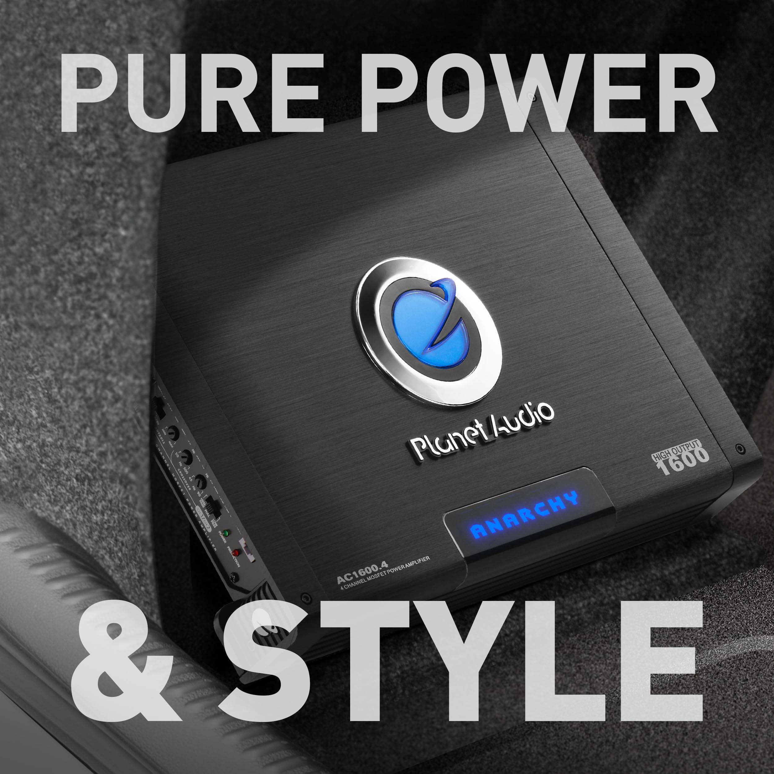 Planet Audio AC1600.4 Anarchy Series 4 Channel Class A/B Car Amplifier 1600 Watt Black
