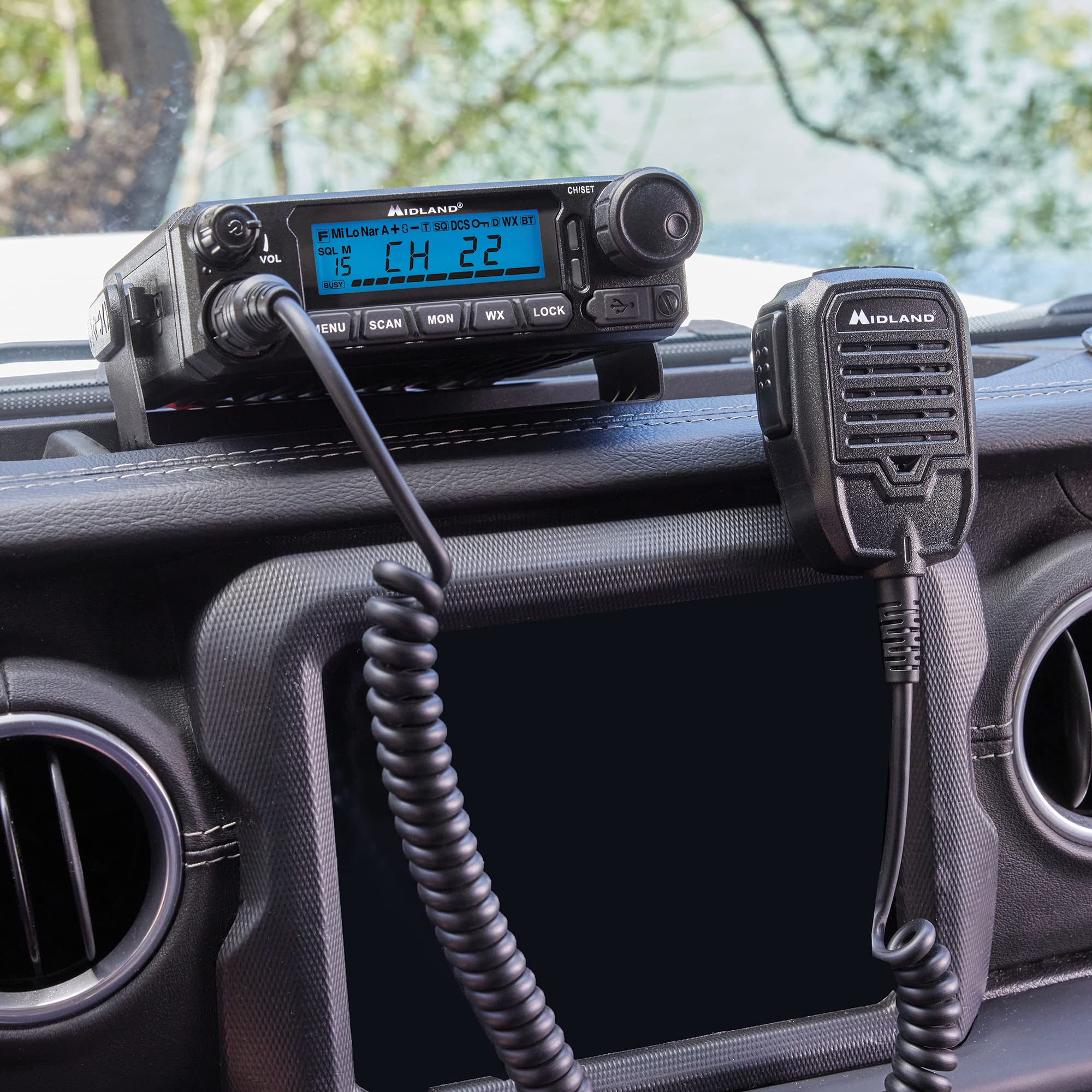 Midland � Mxt500 50 Watt Gmrs Micromobile� Two Way Radio   Farms Ranches Overlanding Trails Off Roaders   8 Repeater Channels   Compact Design External Magnetic Mount 2.1Db Unity Gain Antenna