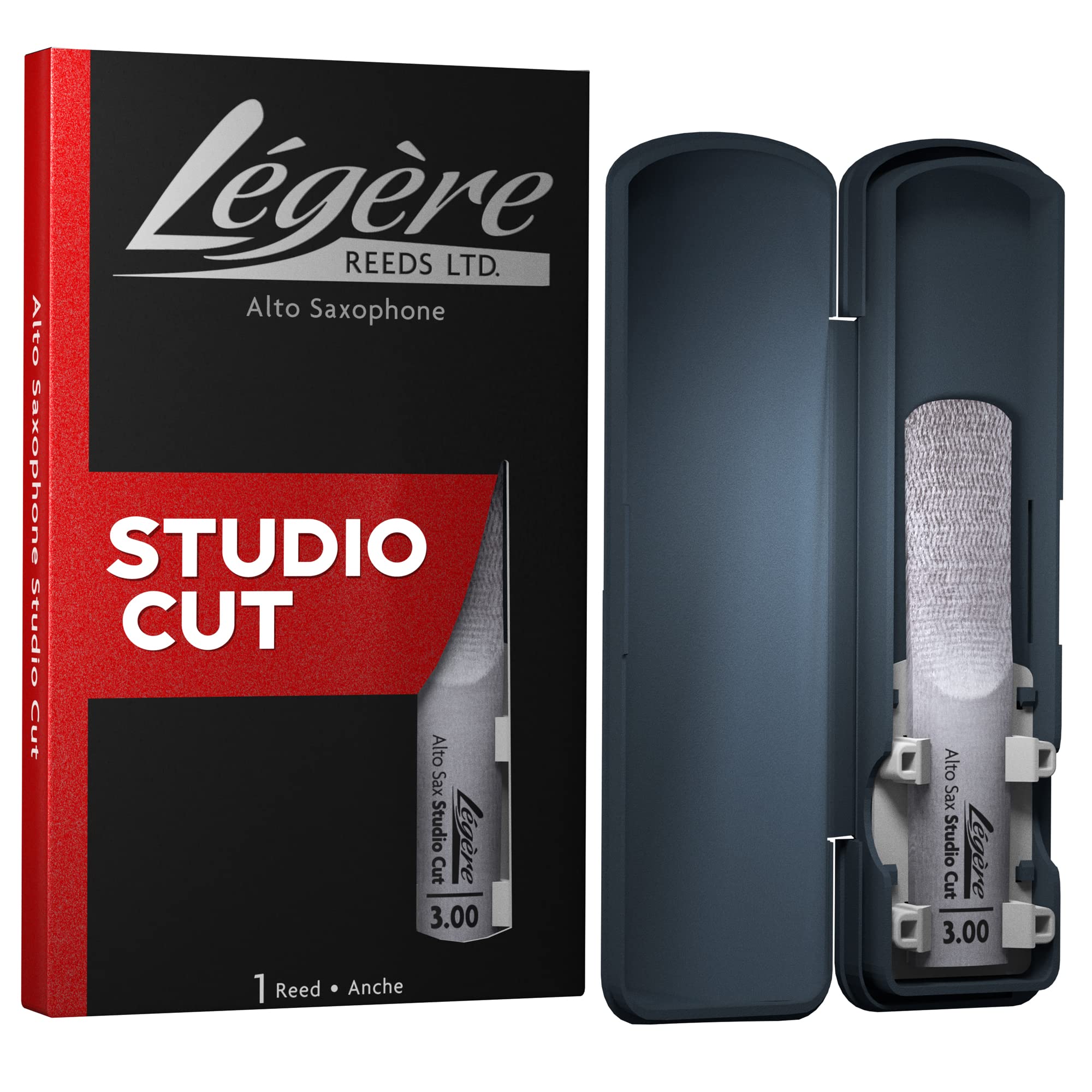 L  Gre Reeds Premium Synthetic Woodwind Reed, Alto Saxophone, Studio Cut, Strength 3.00 (Ass3.00)