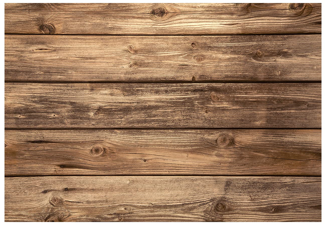 Yynxsy Rustic Wood Wall Backdrop Natural Brown Wooden Board Photography Background Baby Shower Birthday Party Cake Table Decorat