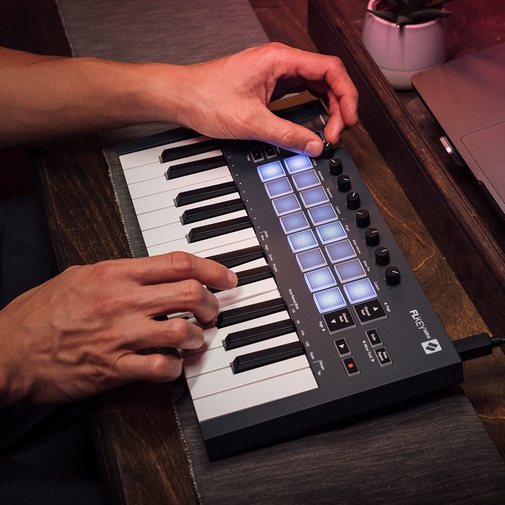 Novation Flkey Mini - Portable 25-Key, Usb, Midi Keyboard Controller With Fl Studio Integration For Music Production