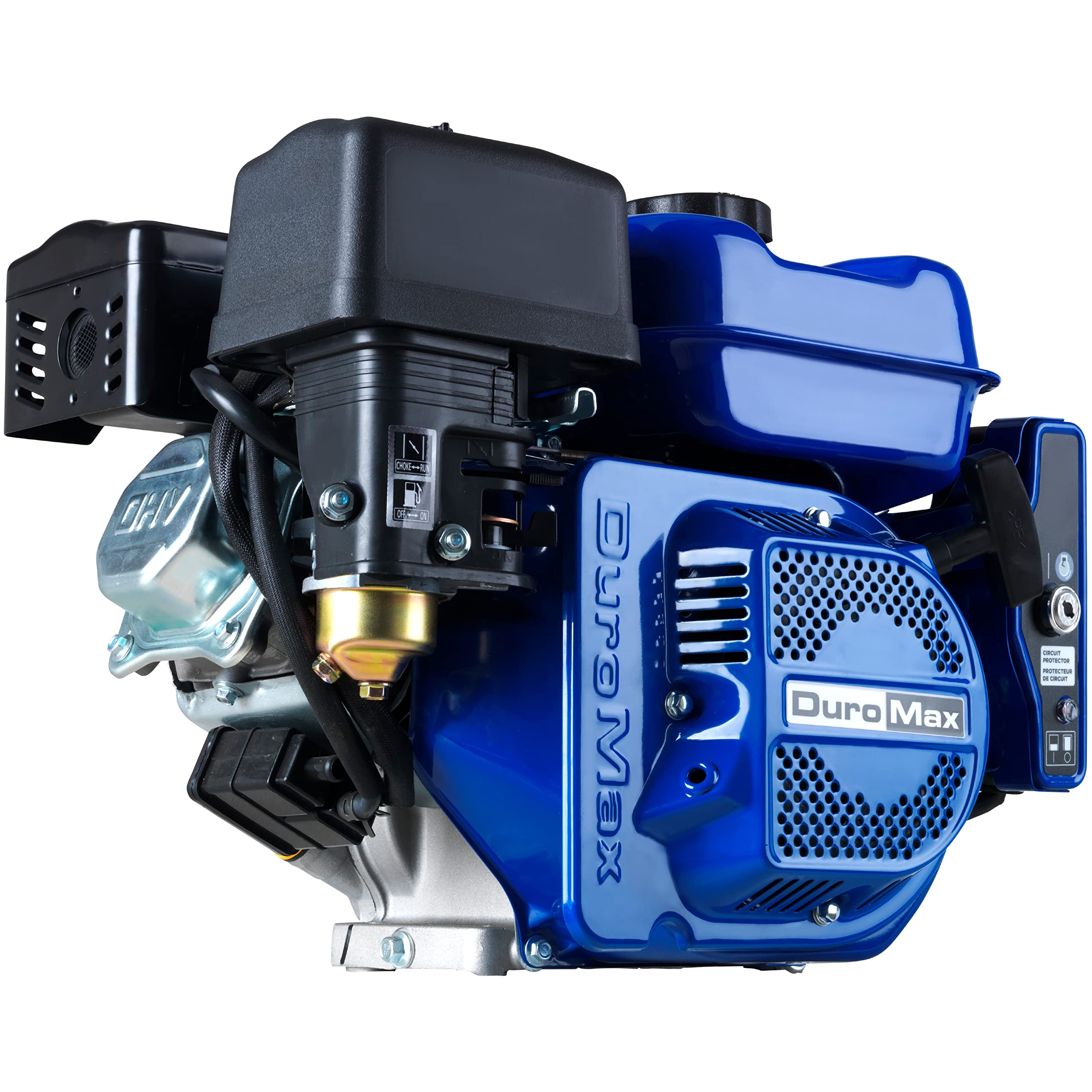 Duromax Xp7Hpe 208Cc Electric Start Gas Powered, 50 State Approved, Multi Use Engine Blue