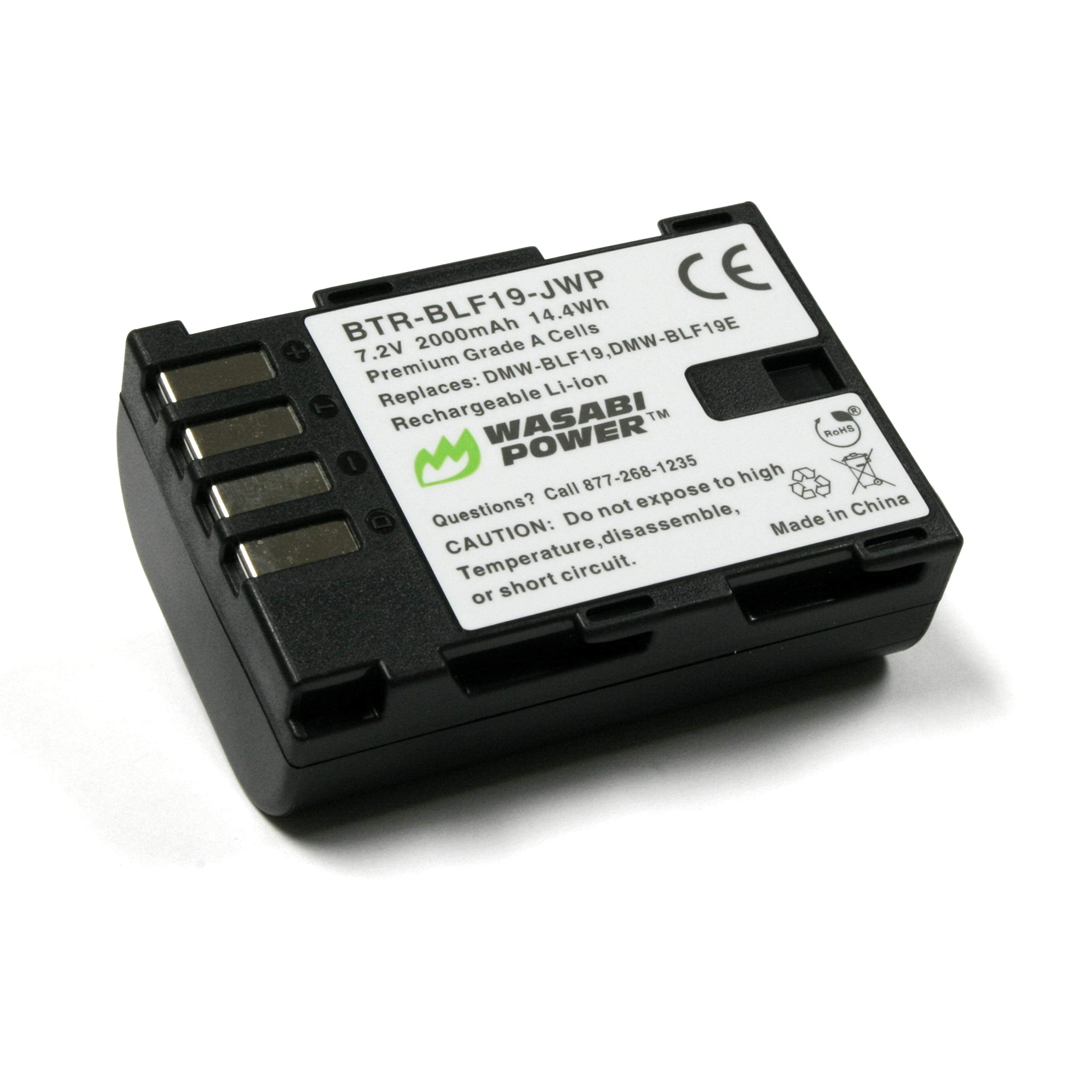 Wasabi Power Battery for Panasonic DMW BLF19 and Panasonic Lumix DMC GH3, DMC GH4, DC GH5, DC GH5S, DC G9