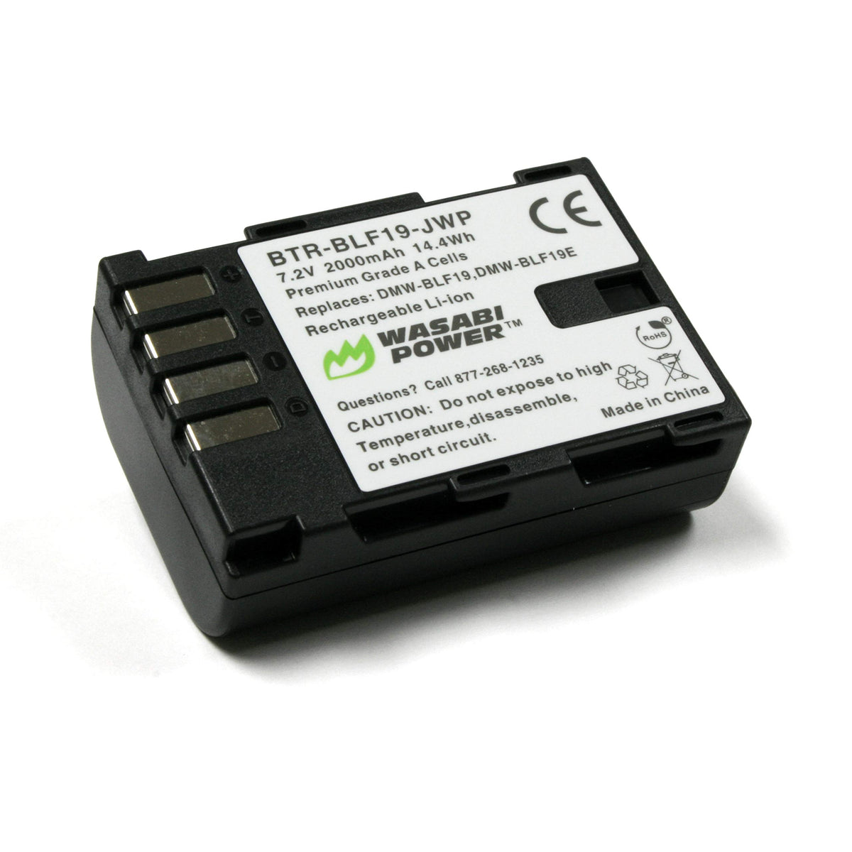 Wasabi Power Battery for Panasonic DMW BLF19 and Panasonic Lumix DMC GH3, DMC GH4, DC GH5, DC GH5S, DC G9