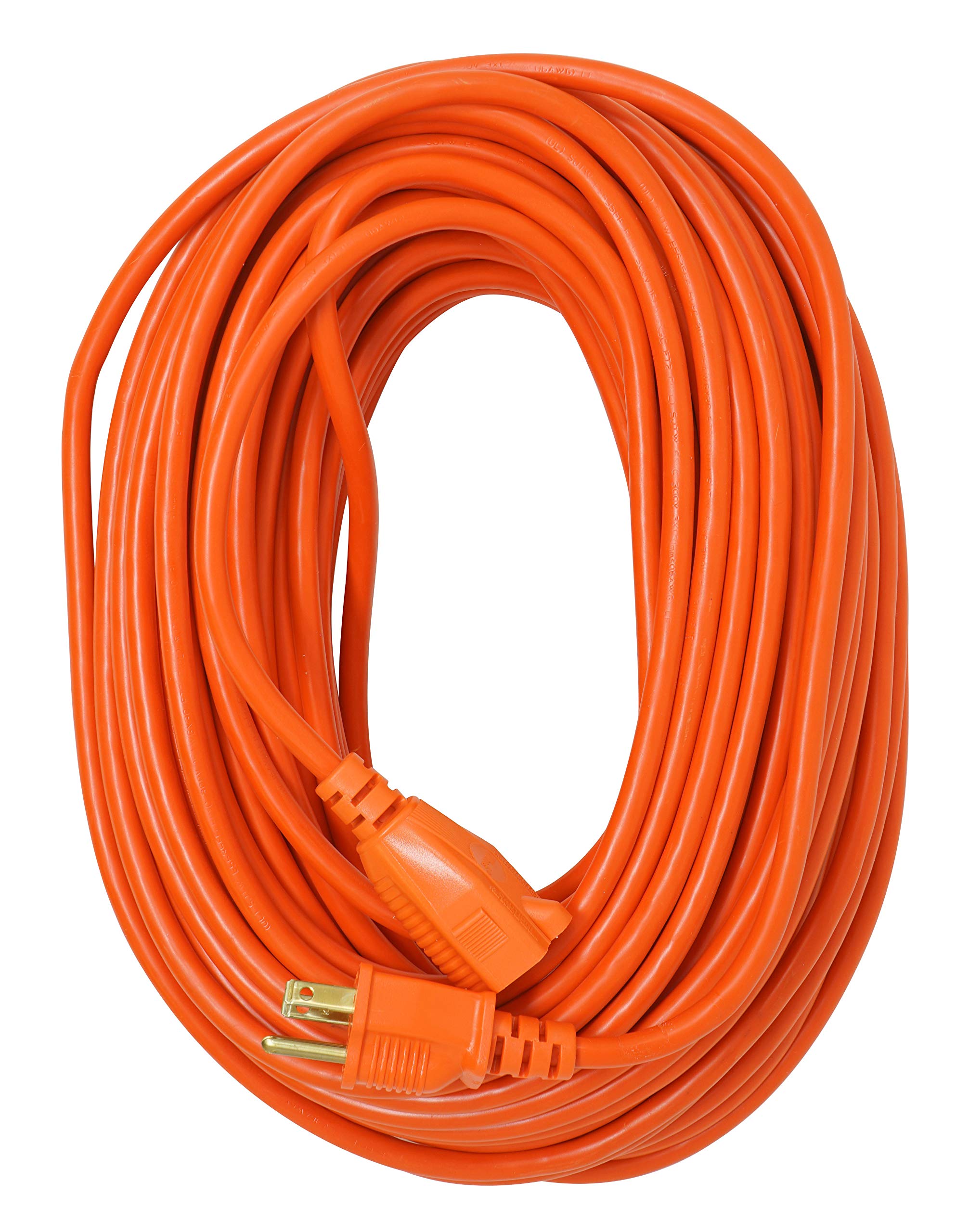 Southwire Light Duty Extension Cord, 100Ft, 16 Gauge, 3 Conductor, Outdoor Extension Cord, Sjtw, Orange, 2309Sw8803