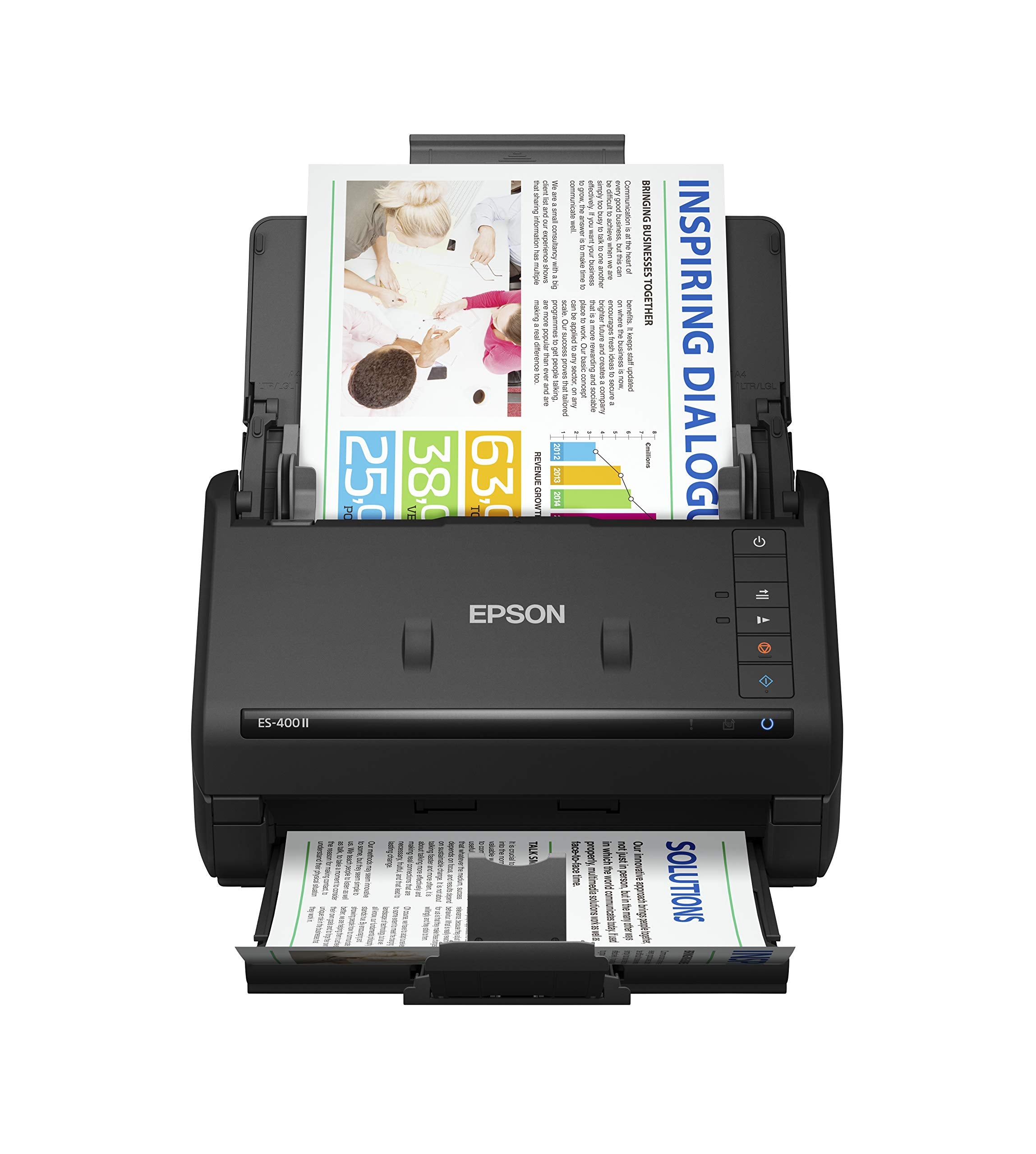 Epson Workforce Es 400 Ii Color Duplex Desktop Document Scanner For Pc And Mac, With Auto Document Feeder (Adf) And Image Adjust