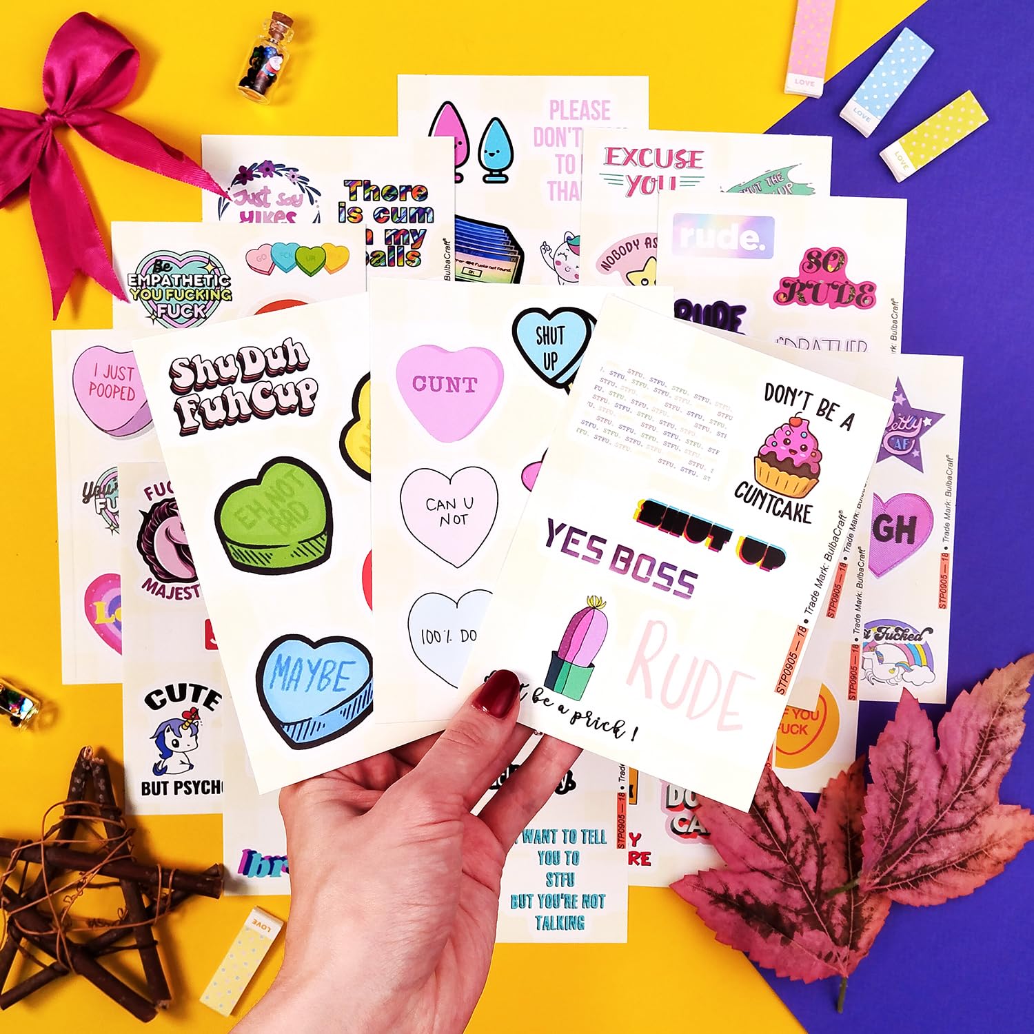 100Pcs Funny Rude Stickers For Adults, Crude Humor Stickers   Rude Gifts For Women, Offensiv_E Gifts For Adults Laptop Decals