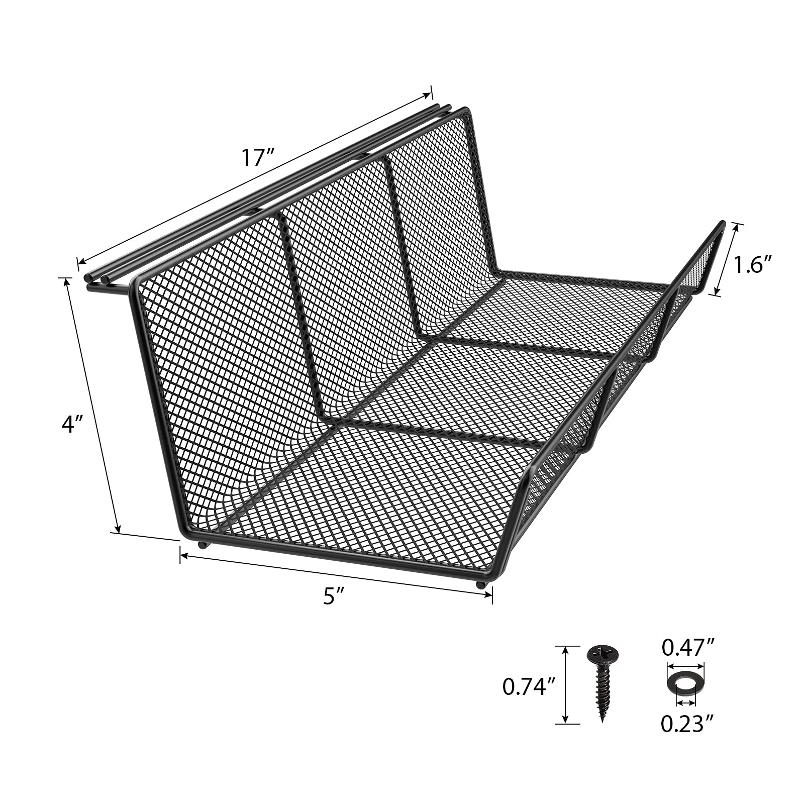 Univivi No Drill Under Desk Cable Management Tray, 36'' Cord Organizer For Desk, Clamp/Screw Mount Desk Cable Management, Premiu