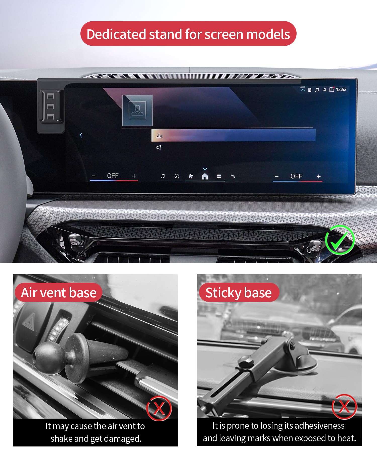 Masergogo Wireless Charging Car Phone Holder For 2023-2025 Bmw 3 Series /2024 2025 4 Series/2025 2 Series/2022-2025 I4 Accessori