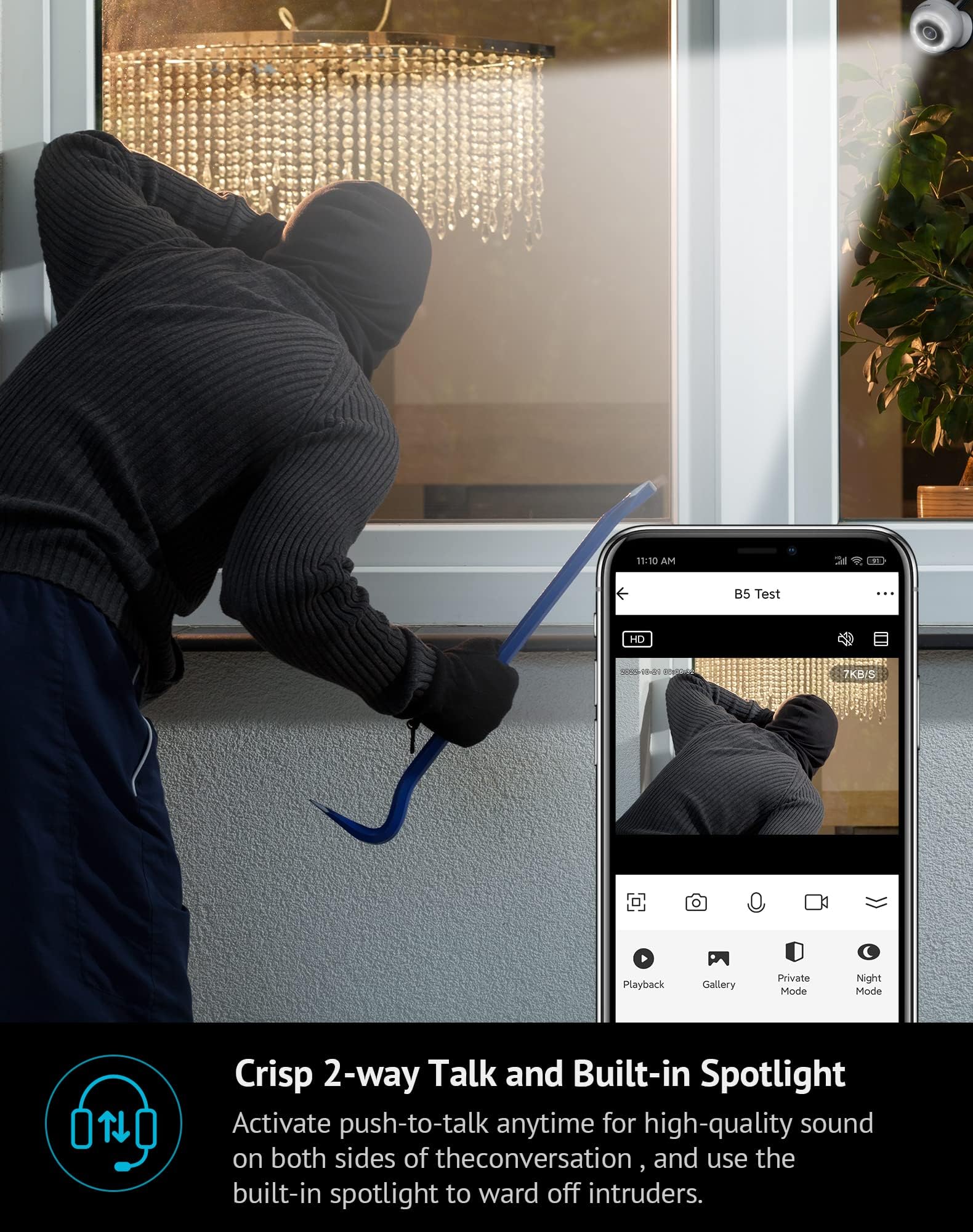 5Mp 3K Security Cameras Outdoor Indoor Wired,Ip65, Starlight Sensor & 100 Ft Night Vision,Motion/Person Detection,2 Way Audio/Sp