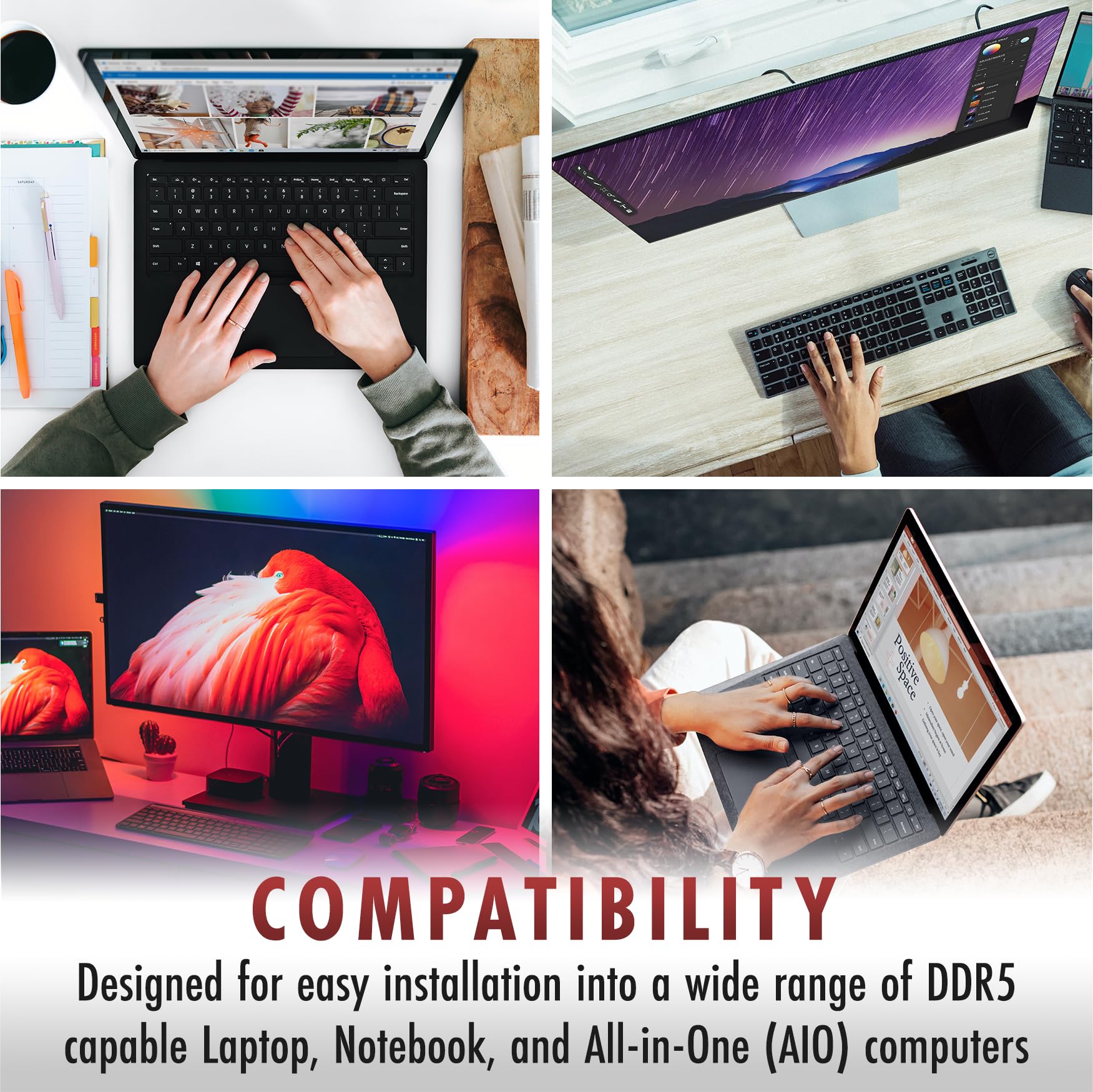 A-Tech 32Gb Kit (4X8Gb) Ddr5 5600Mhz Pc5-44800 Cl46 Sodimm 1.1V Non-Ecc Unbuffered So-Dimm 262-Pin Laptop Computer Ram Memory Up