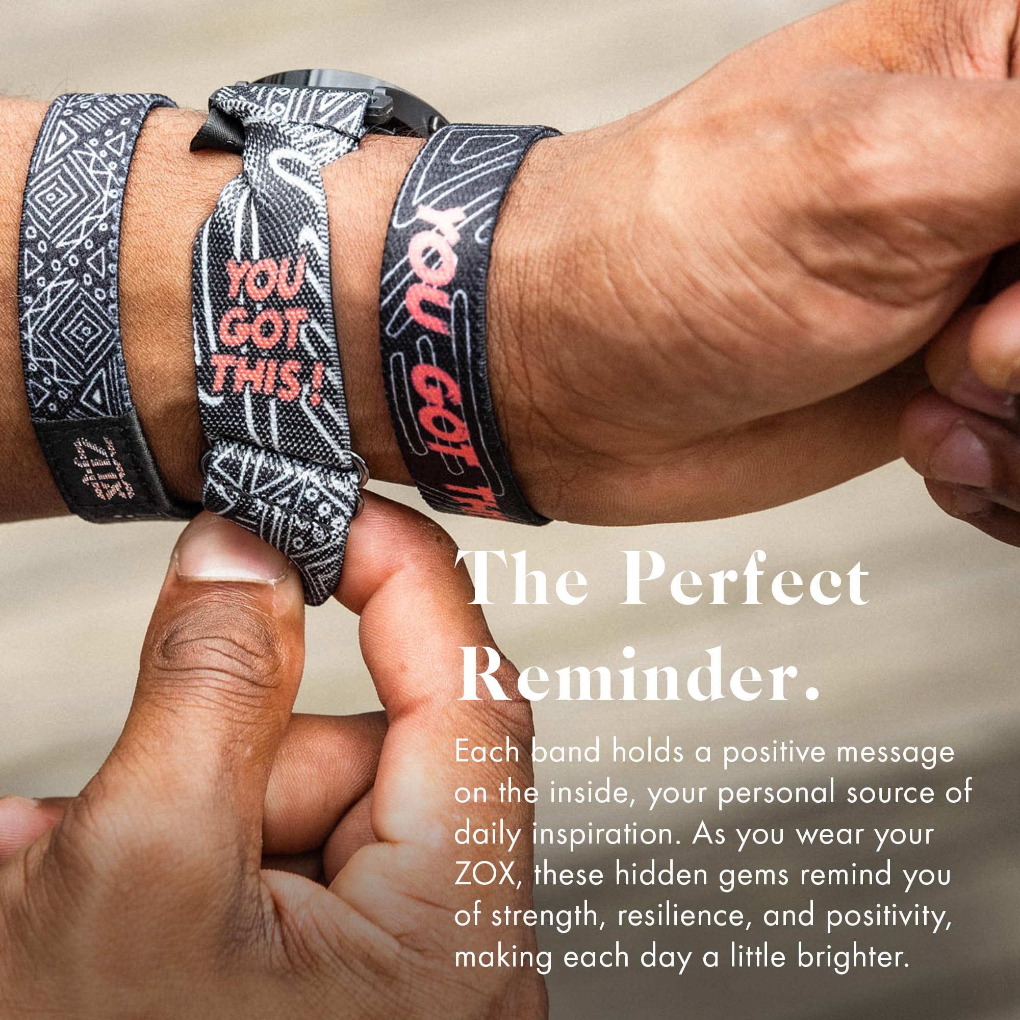 Zox Android Smart Watch Band - You Got This | Soft, Adjustable Elastic Band With Motivational Affirmations And Beautiful Artwork