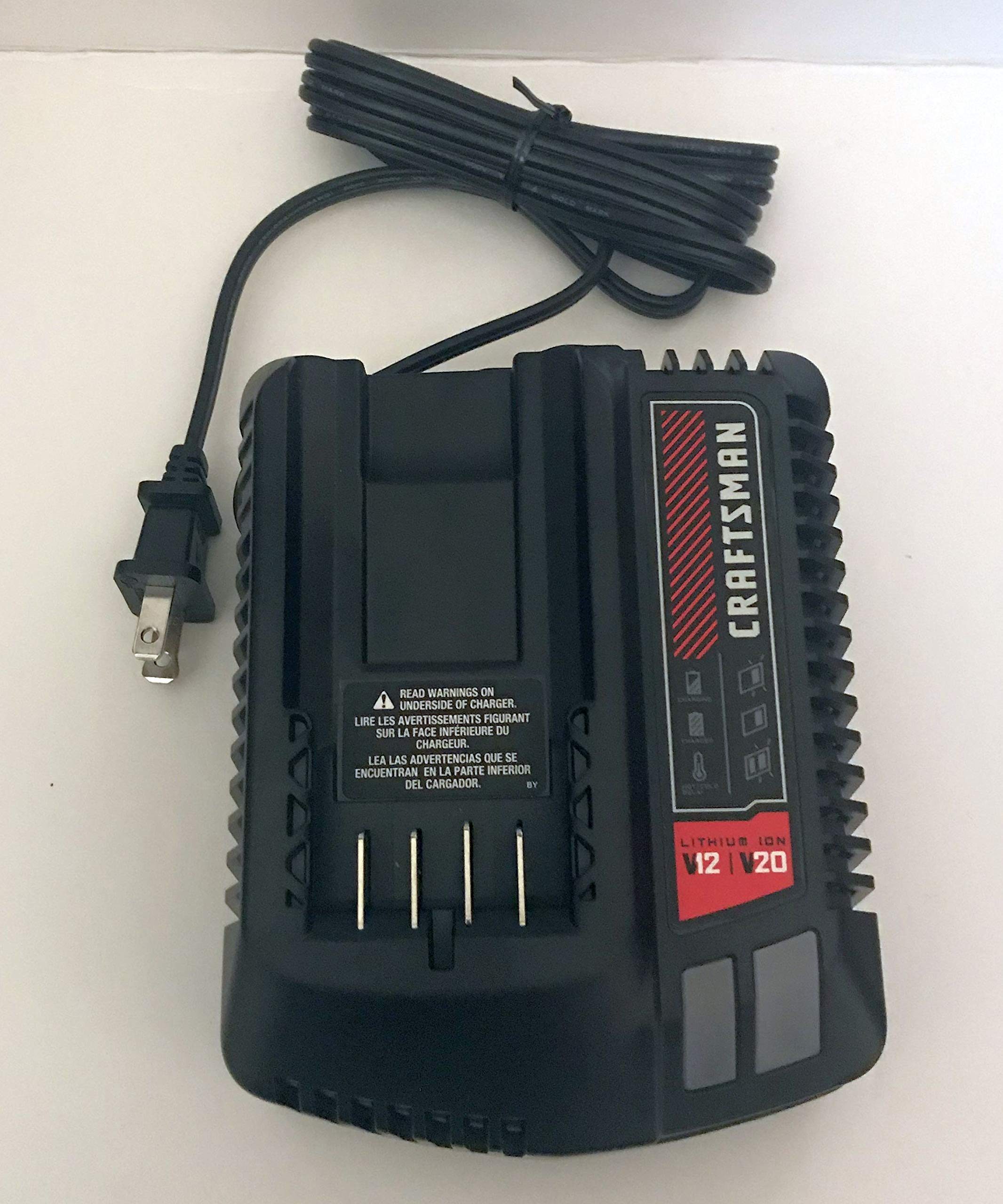 CRAFTSMAN V20 Battery Charger with LED Indicator - Compatible with All CRAFTSMAN V20 Power & Outdoor Tool Batteries, Black