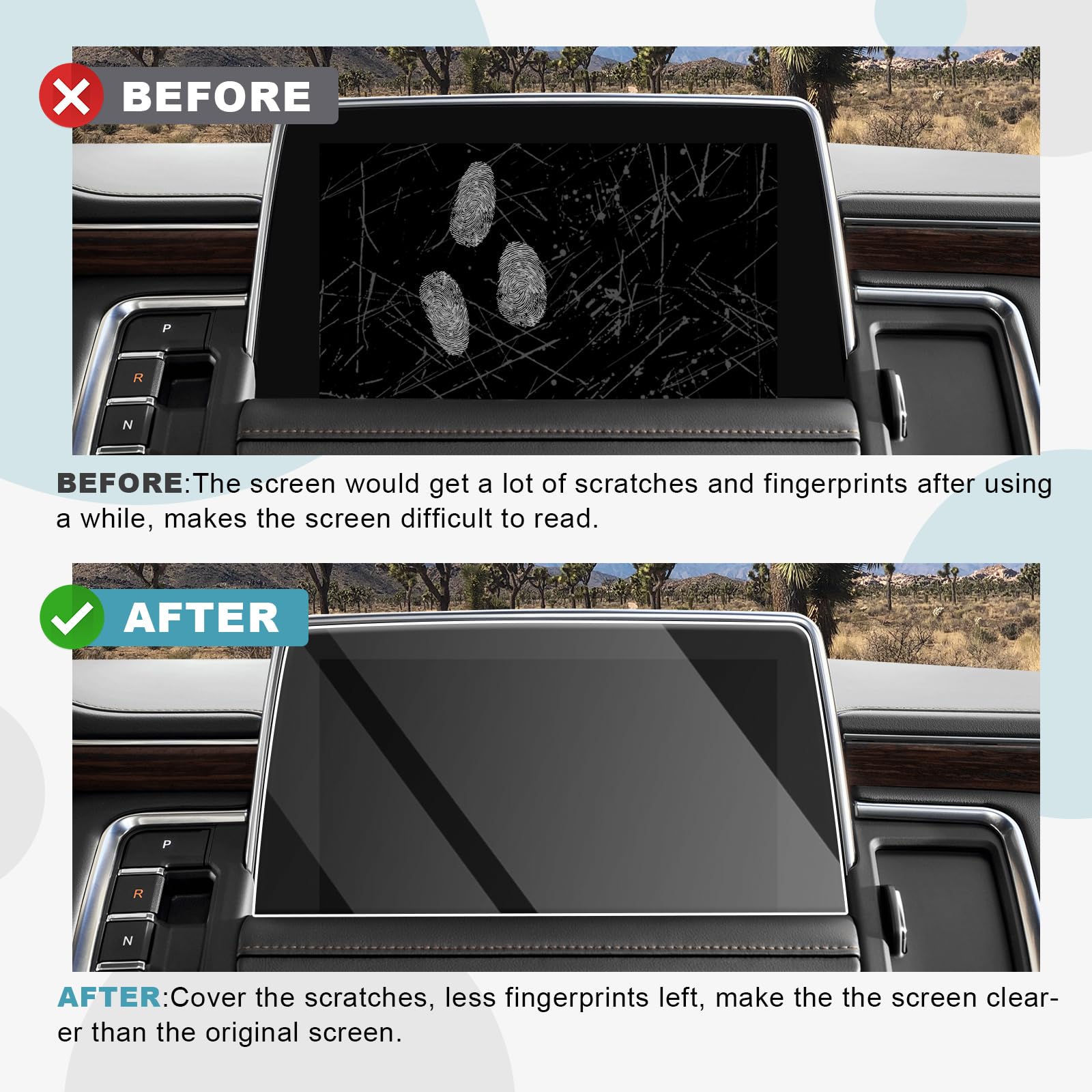 Cdefg For 2021 2022 2023 2024 Tahoe Suburban Yukon Screen Protector Compatible With 2021 2022 2023 2024 Chevy Tahoe Suburban Gmc Yukon Tempered Glass Screen Protector Navigation Radio Touch Screen