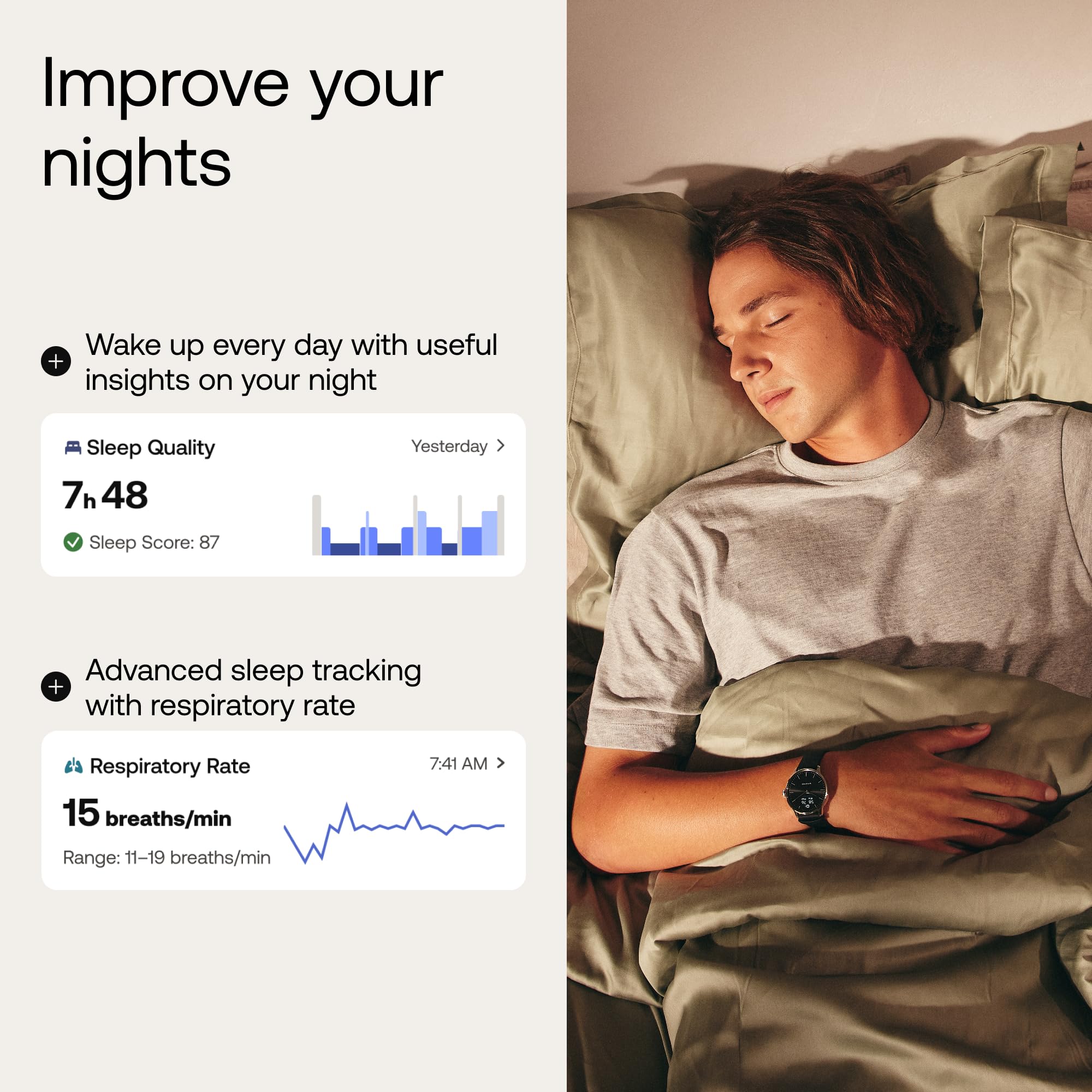 Withings Scanwatch Light   Hybrid Smartwatch, 24/7 Heart Monitoring, Activity Tracking, Cycle Tracking, Sleep Monitoring, Connec