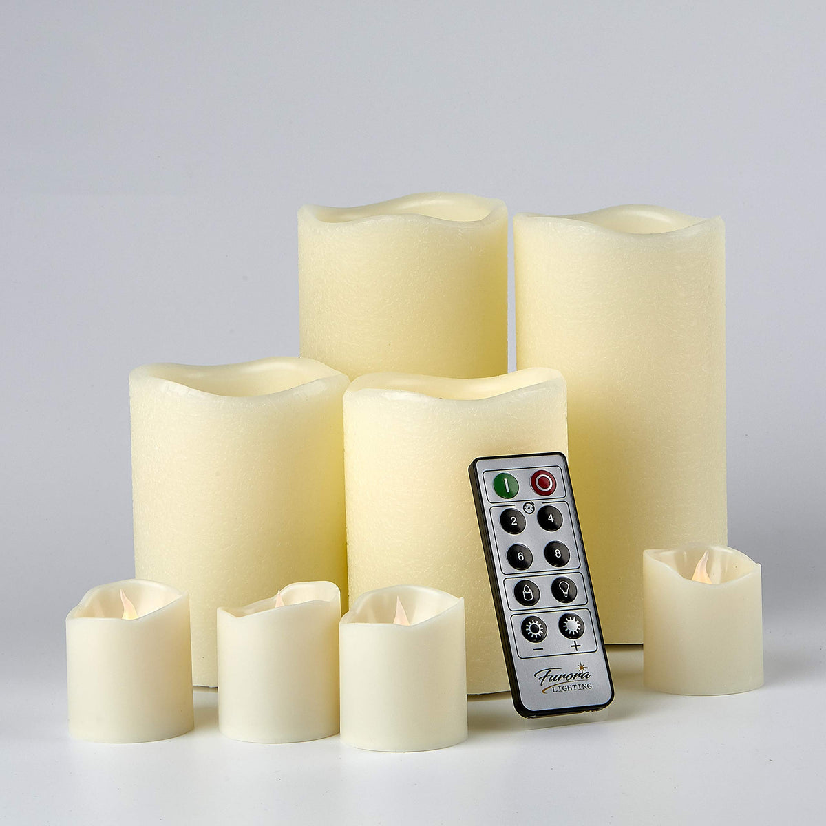Furora Lighting Dusty Rose Nordic Real Wax Flameless Led Candles With Remote & Timer (2/4/6/8H), Elegant And Romantic Glow, Pack