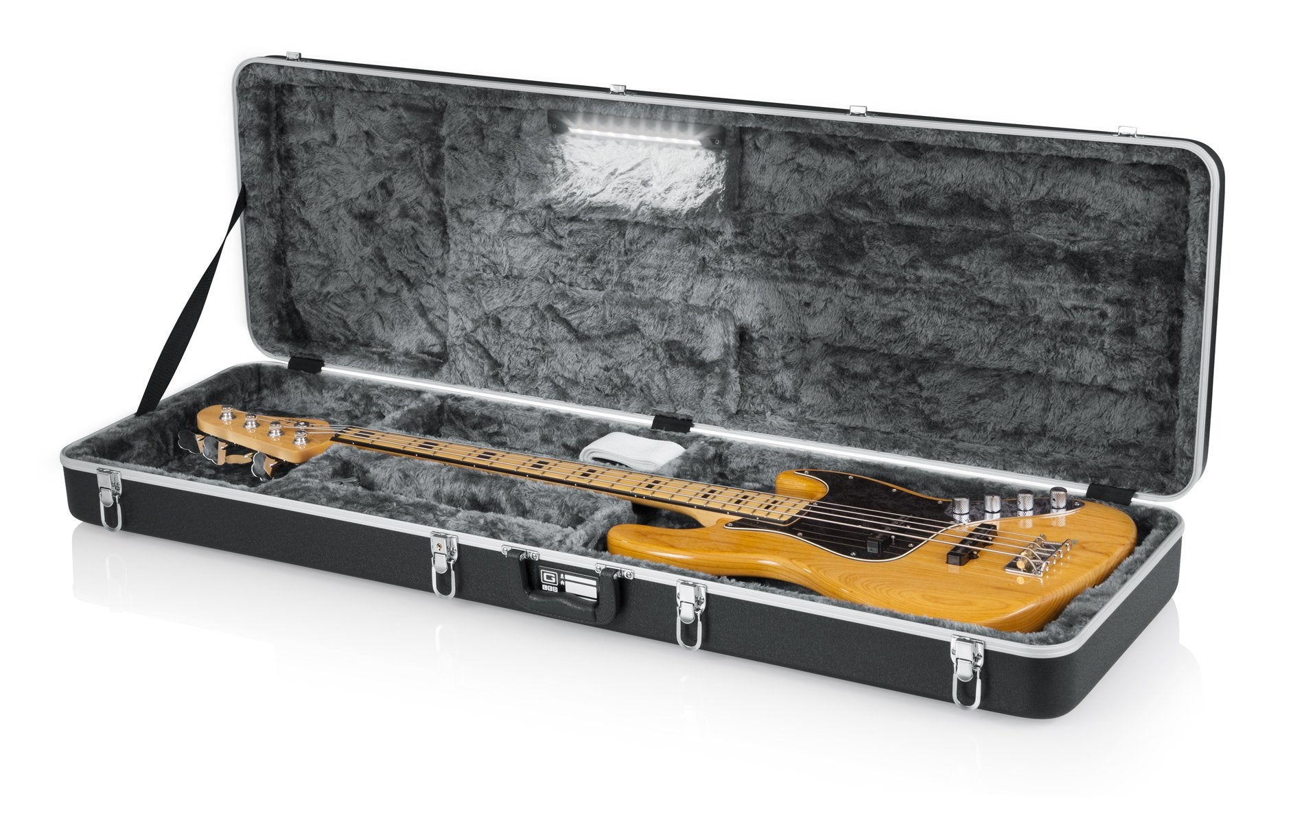 Gator Cases Deluxe Abs Molded Case For Bass Guitar With Internal Led Lighting (Gc Bass Led)