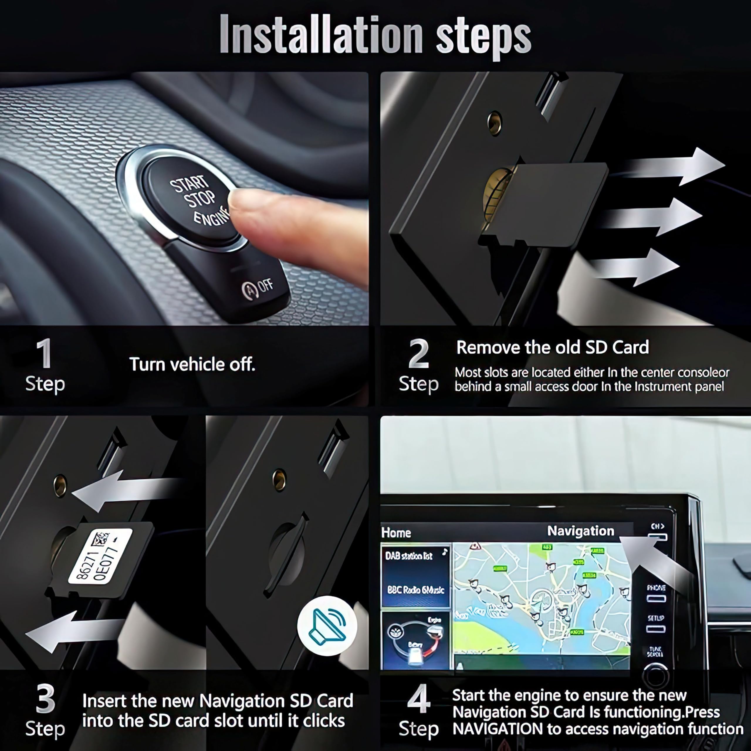 2025 Version 86271 0E077 Navigation Update Sd Card Fits Only Toyota 4Runner Avalon Camry Corolla Highlander Mirai Prius Sequoia