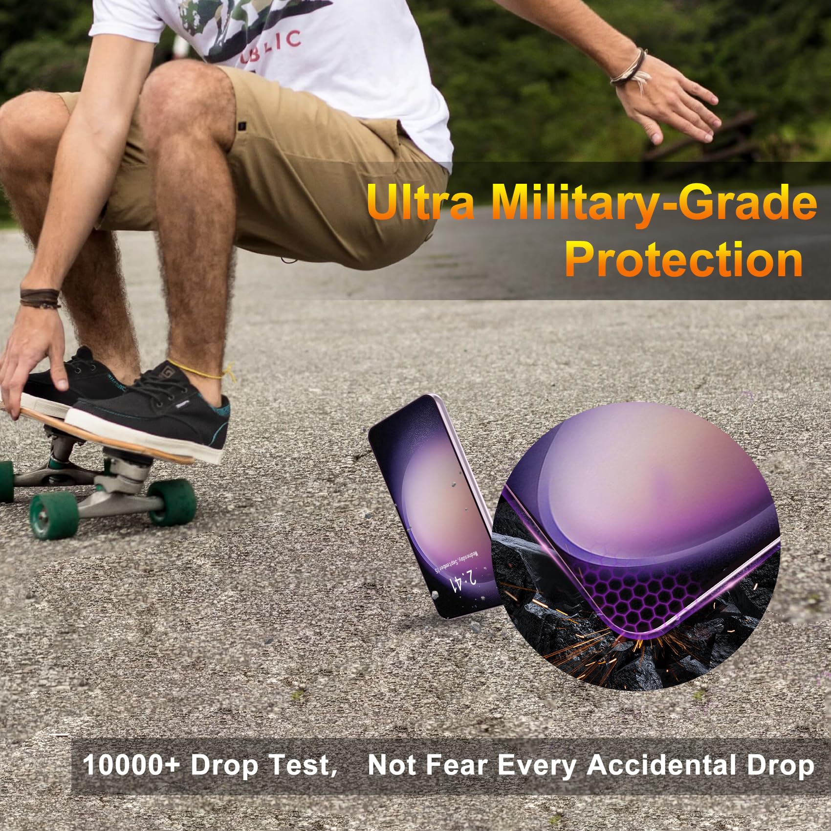 Qsmqam 3 Pack Screen Protector For Samsung Galaxy S23 Fe + 3 Pack Camera Lens Protector, Ultra Hd Tempered Glass, 9H Hardness, A