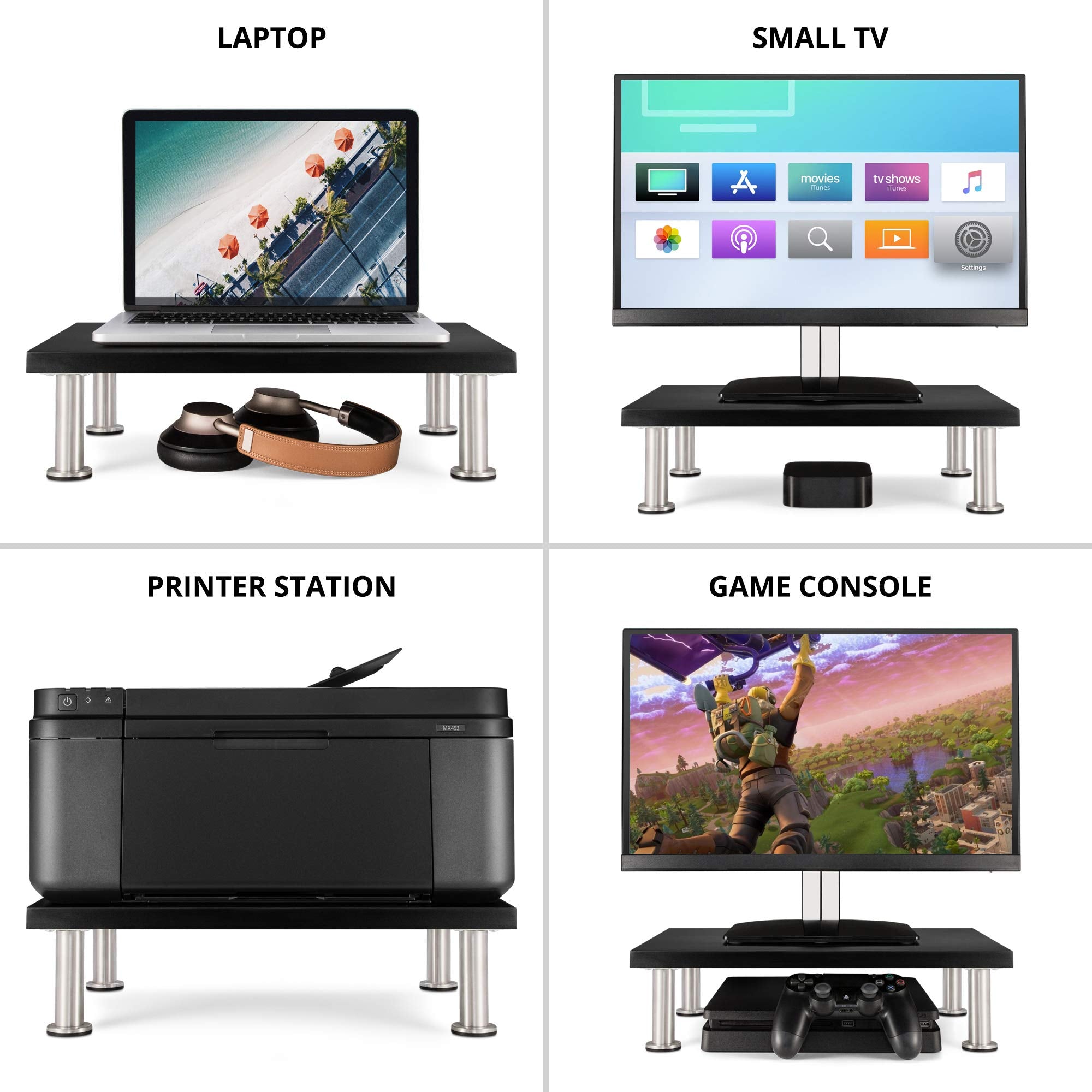 The Original Bamboo Monitor Stand (As Seen On Pbs)   Monitor Riser For Computer Screen Or Laptop   Desk Shelf Adds Storage Space
