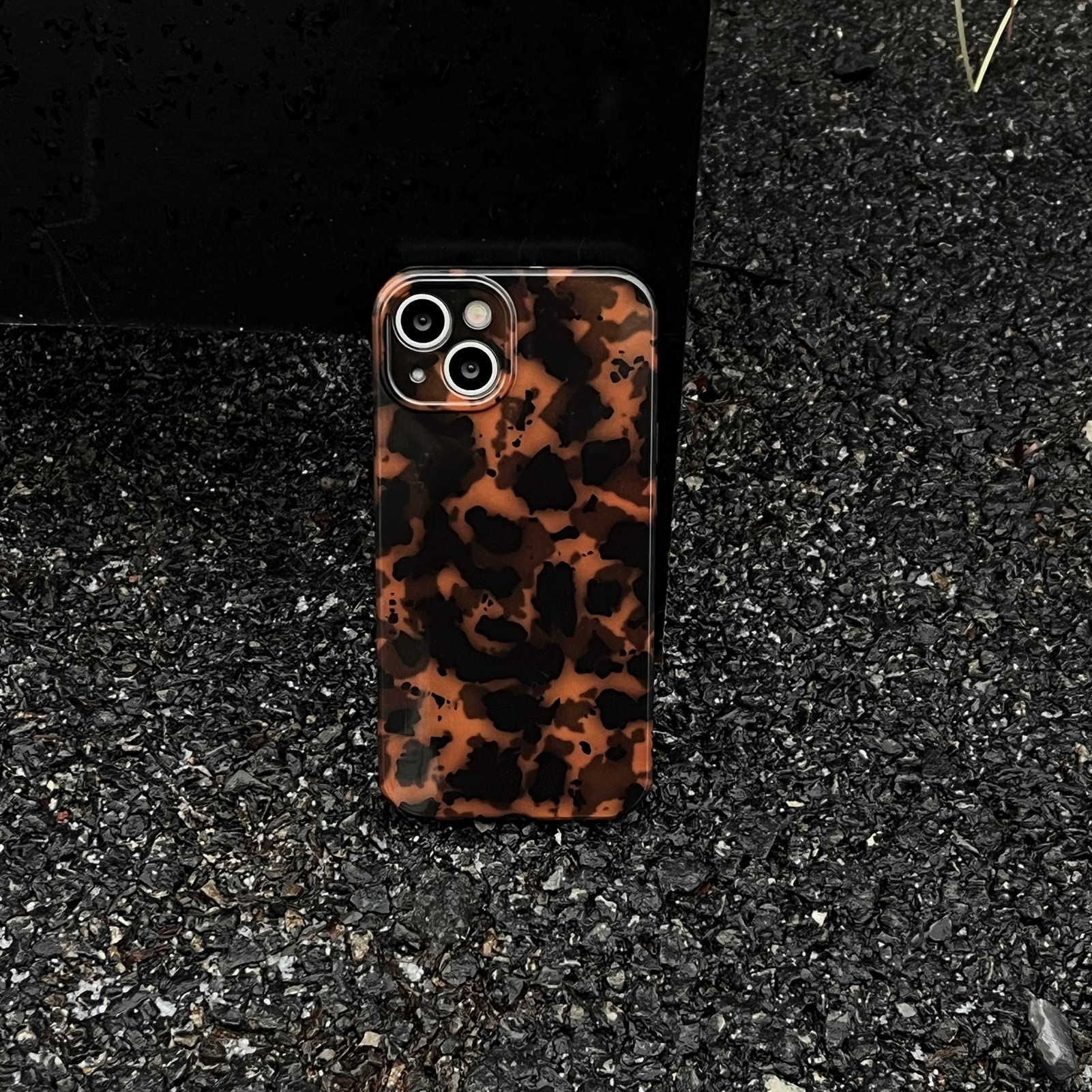 Tortoise Shell Retro Phone Case Compatible With Iphone 14 Pro Max Chic Amber Brown Leopard Stylish Classic Soft Slim Protective