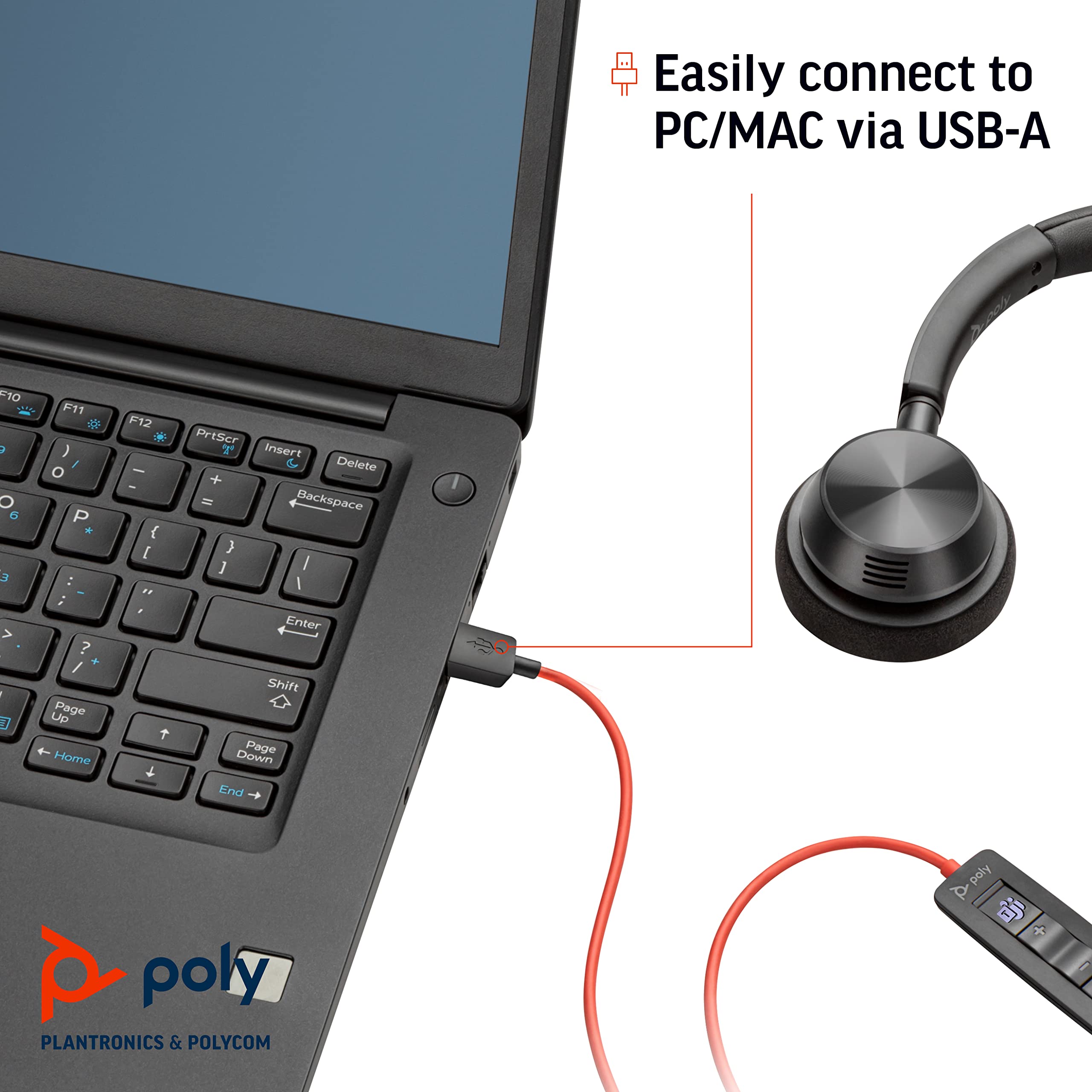 Poly Blackwire 3310 Usb-A Ms Monaural Headset