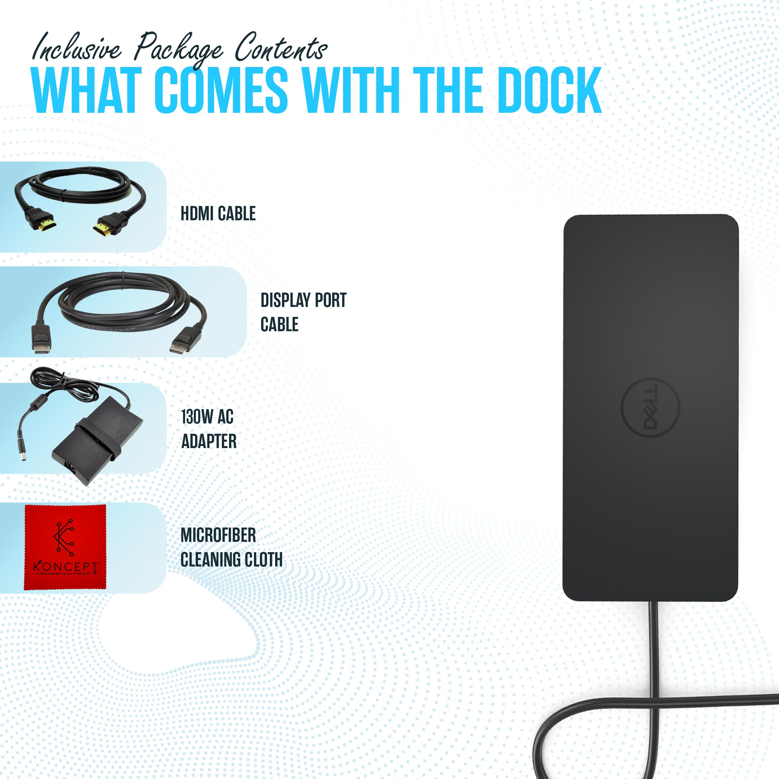 Dell Ud22 Usb C/Usb A Docking Station   Universal Dell Dock Station Dual Monitor With 130   Hdmi + Display Port + Usb Type C Cab