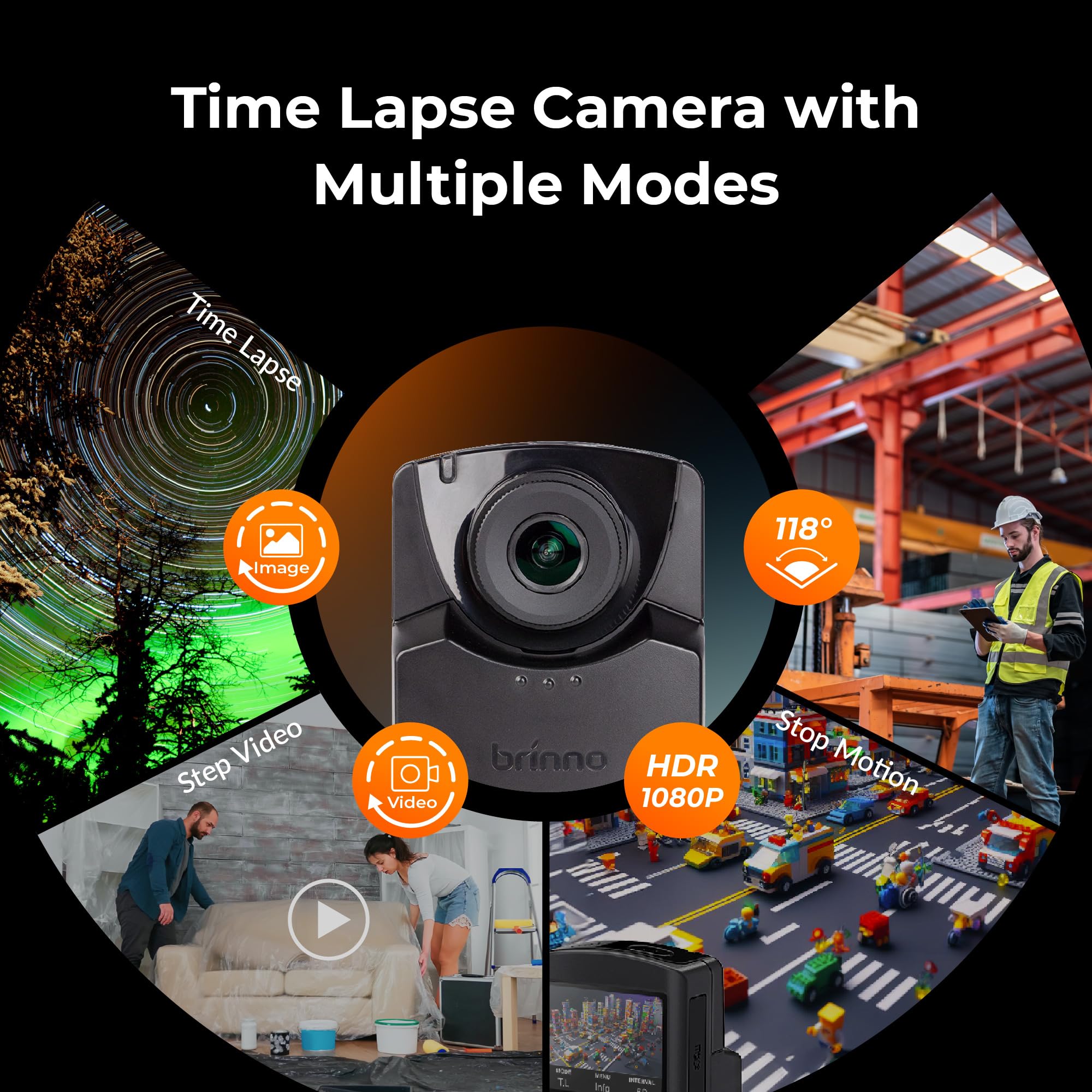 Brinno Empower Tlc2020 Time Lapse Camera Outdoor Construction & Ath1000, New Quick Menu, Step Video & Stop Motion Capture Modes In Hdr And Fhd, Long Lasting Battery, Weatherproof