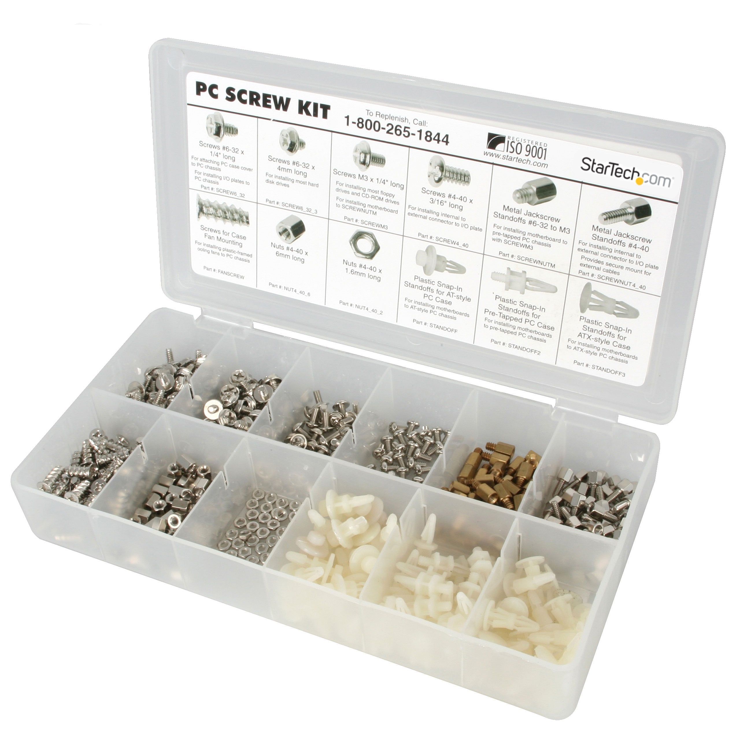 Startech.Com Deluxe Assortment Pc Screw Kit   Screw Nuts And Standoffs   Screw Kit   Pcscrewkit