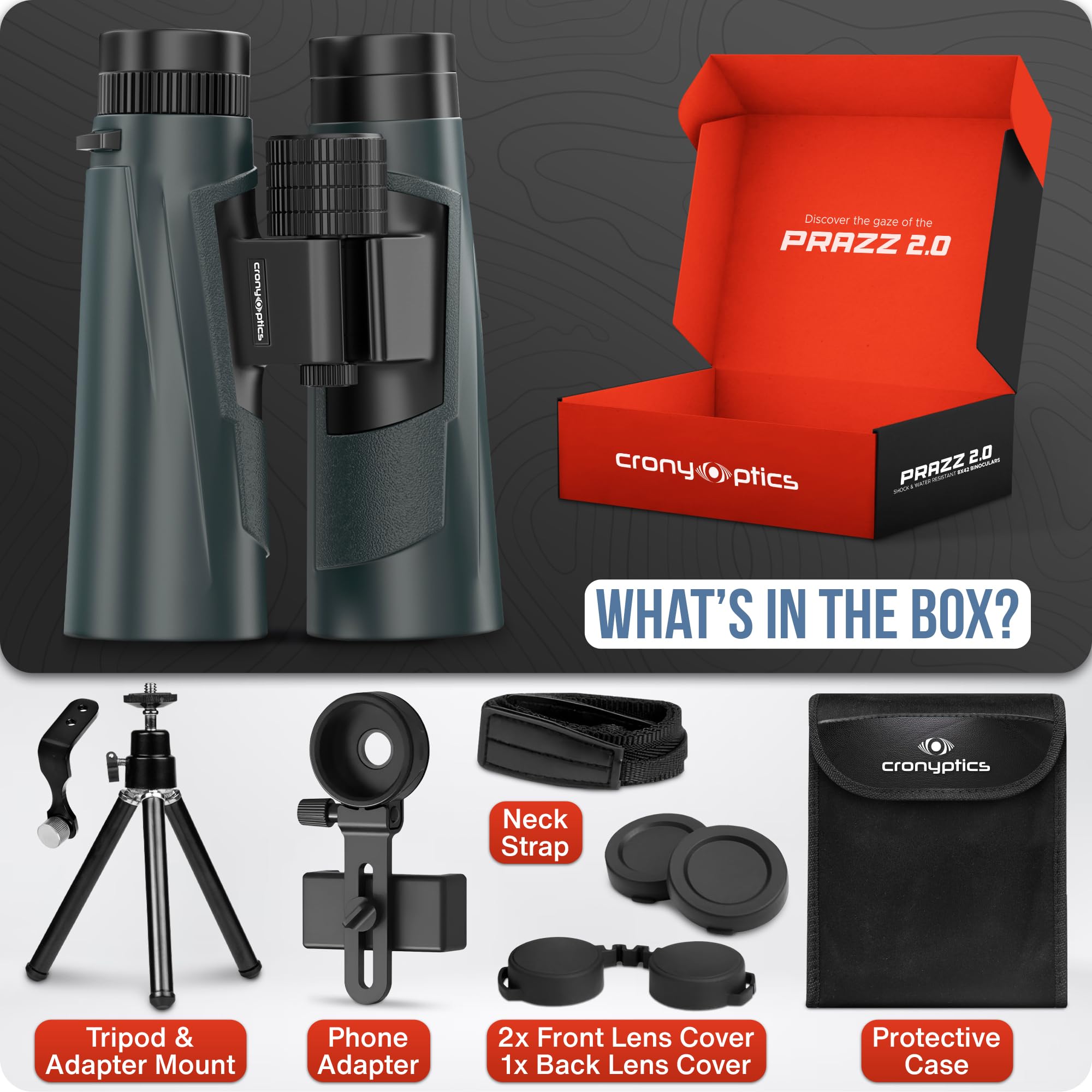 Binoculars For Bird Watching - High Powered Binocular For Adults - Birding Binoculars For Hunting 8X42