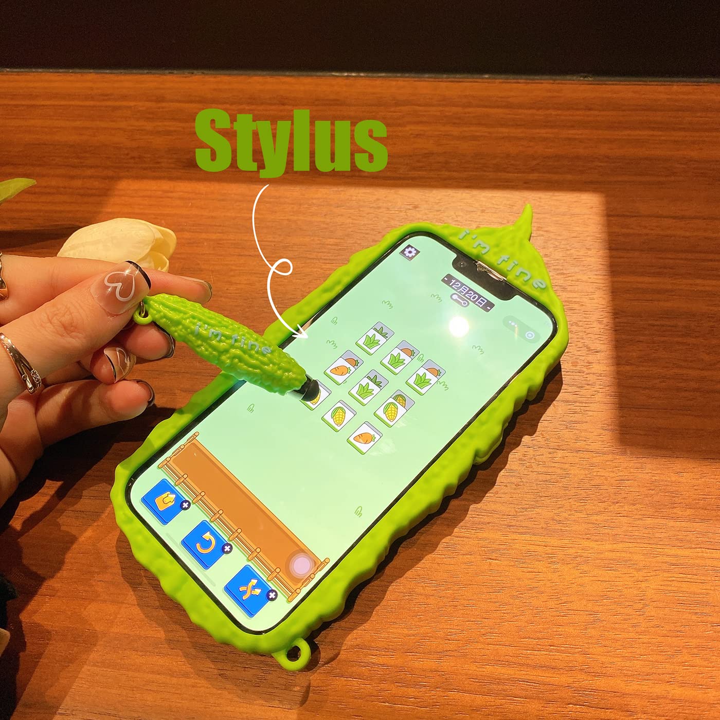 Yakvook Kawaii Phone Cases Apply To Iphone 14 Pro Max,Cute Cartoon Bunny Carrot Phone Case With Carrot Stylus 3D Rabbit Case For