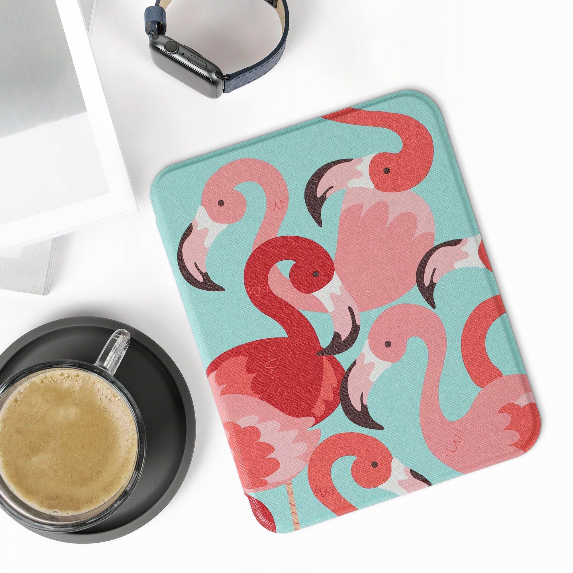 Kwmobile Case Compatible With Barnes & Noble Nook Glowlight 4 / 4E Case   Ereader Cover   Flamingos Dark Pink/Pink/Red