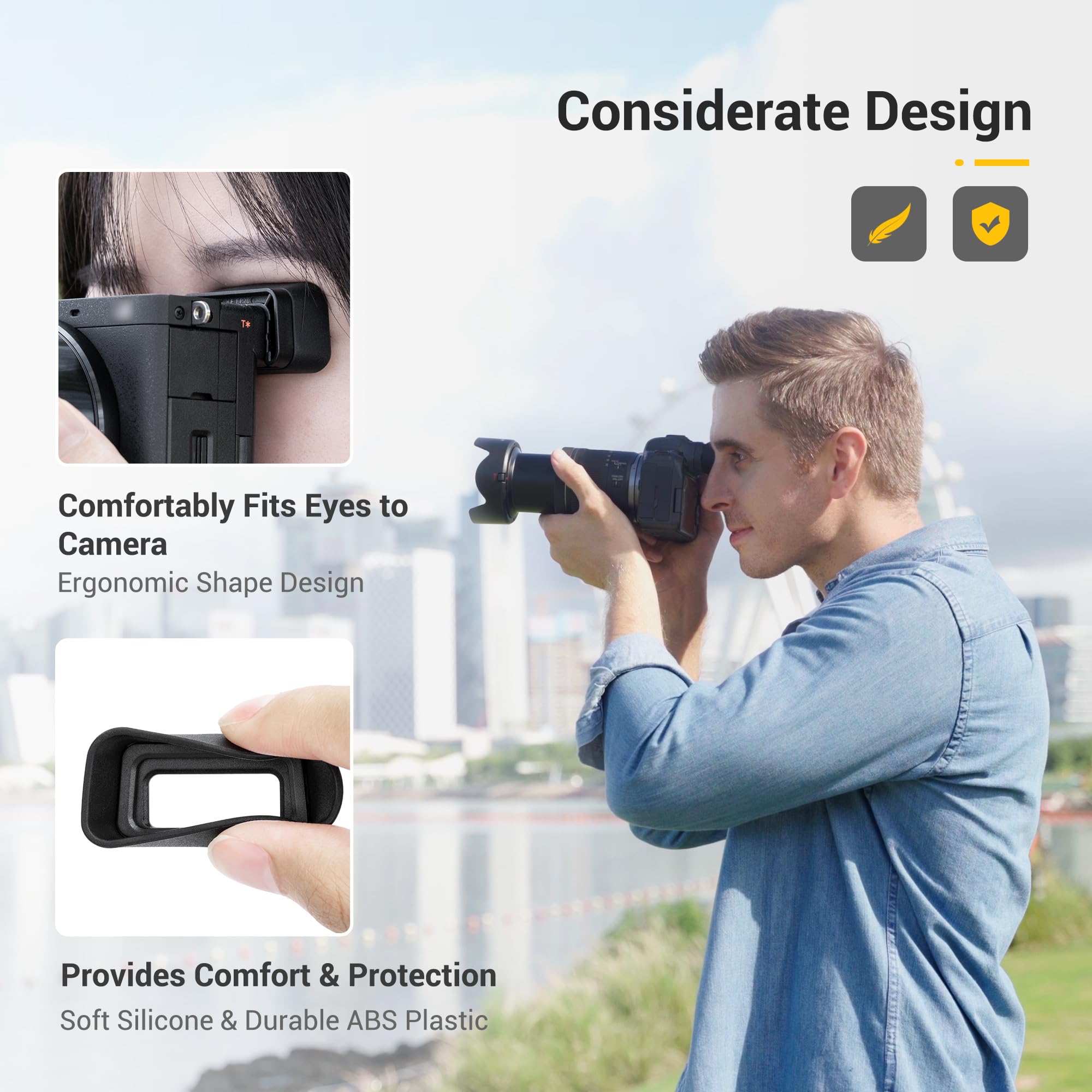 A6700 Eyecup Eyepiece, Soft Silicon Extended Camera Eye Cup Viewfinder Special Designed For Sony A6700 Alpha Aps C Mirrorless Ca