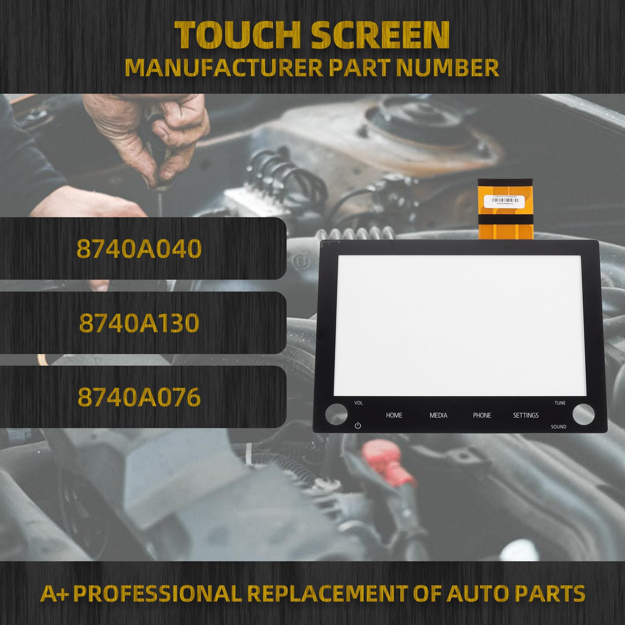 Dasbecan 8'' Touch Screen With 2 Knobs Compatible With 19 21 Mitsubishi Outlander Sport Mitsubishi Asx Replaces 8740A040 8740A13