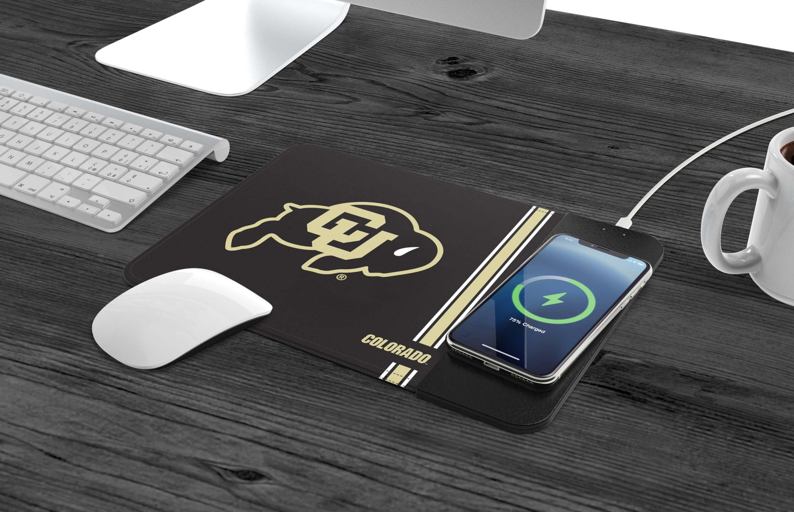 Soar Ncaa Wireless Charging Mouse Pad, Colorado Buffaloes