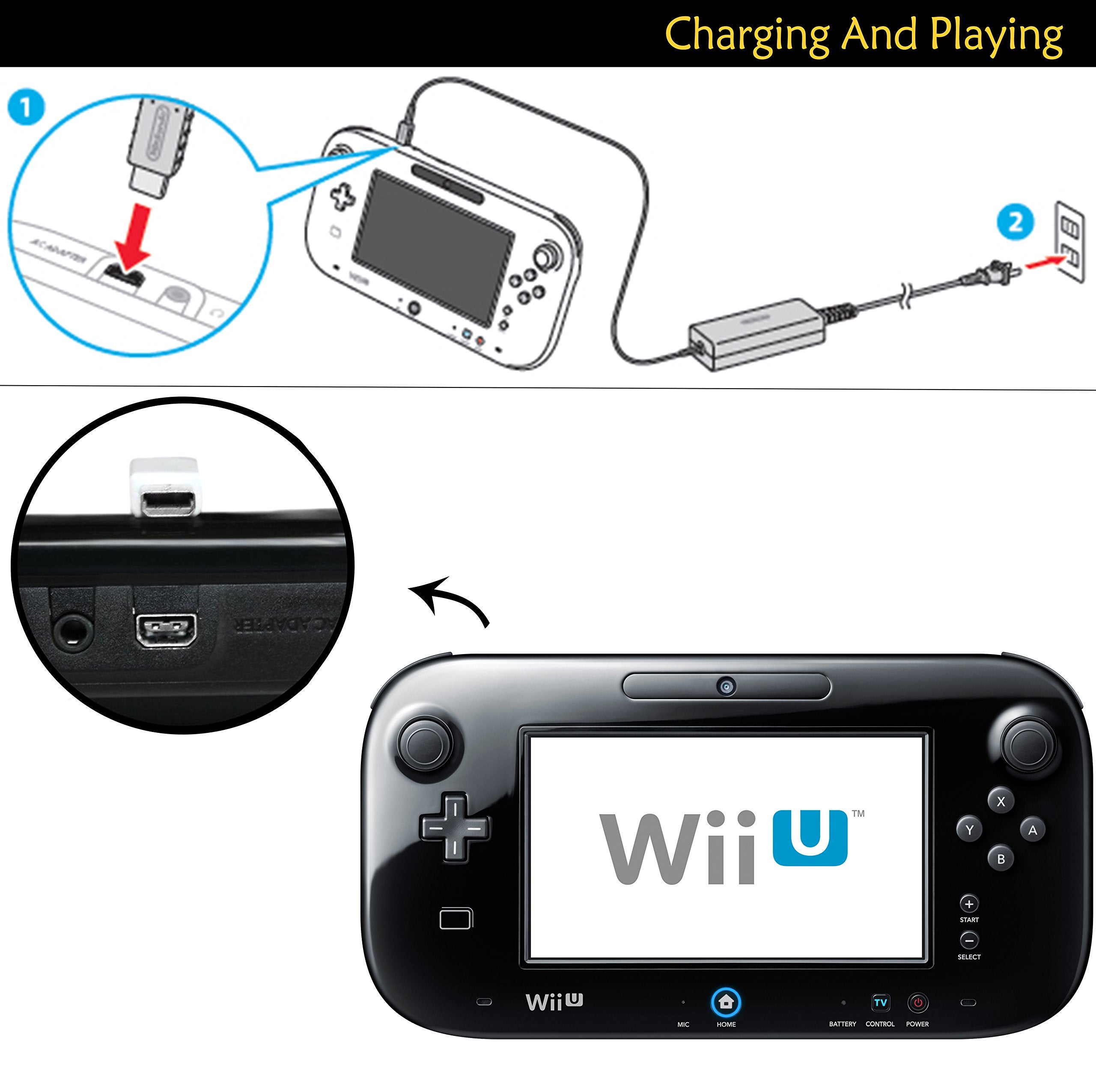 Youshares Interchangable Power Charging Adapter, Power Supply Cord Ac Adapter & Cable Compatible For Nintendo Wiiu Gamepad (Ac A
