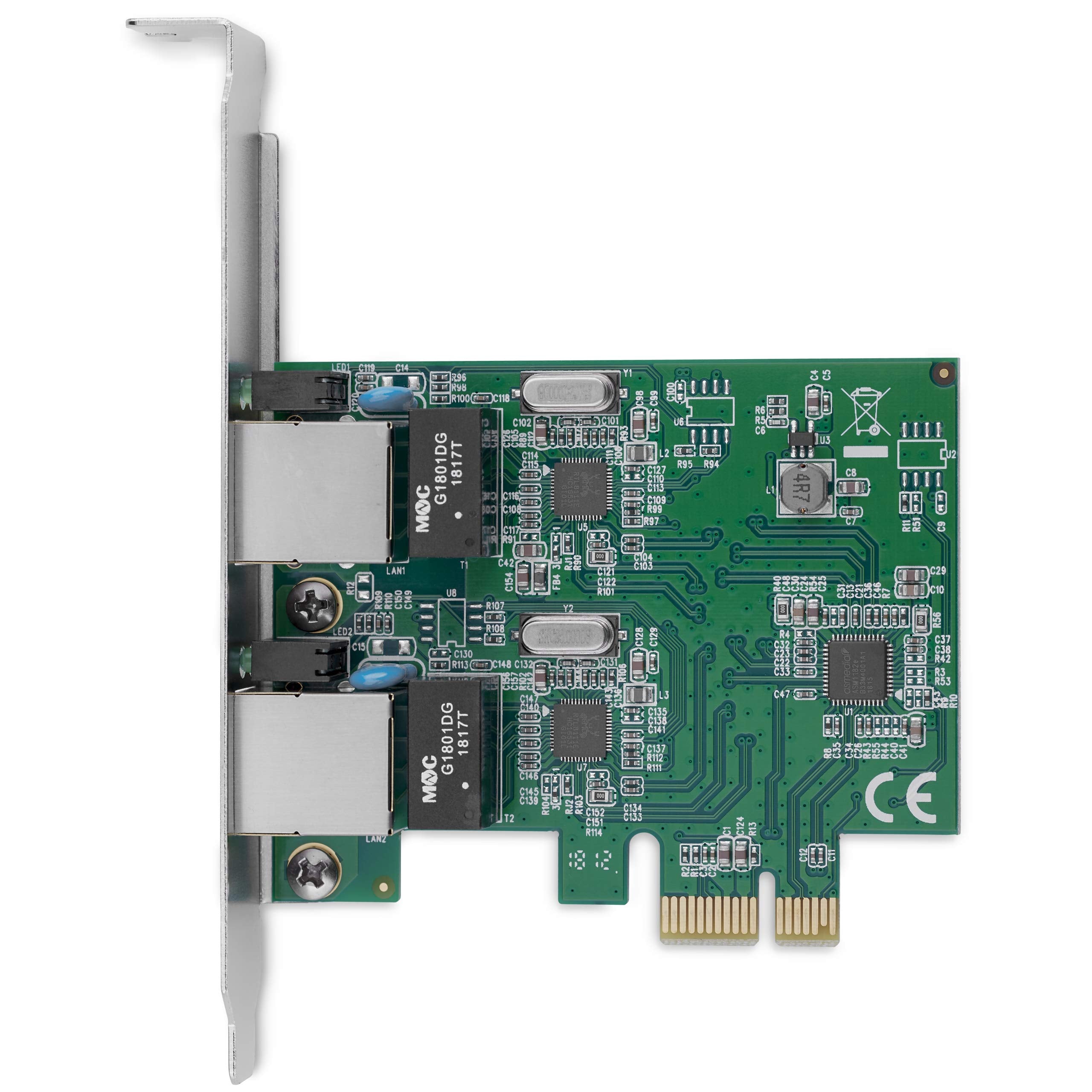 Startech.Com Dual Port Pcie Network Card   Low Profile   Rj45 Port   Realtek Rtl8111H Chipset   Ethernet Network Card   Dual Por