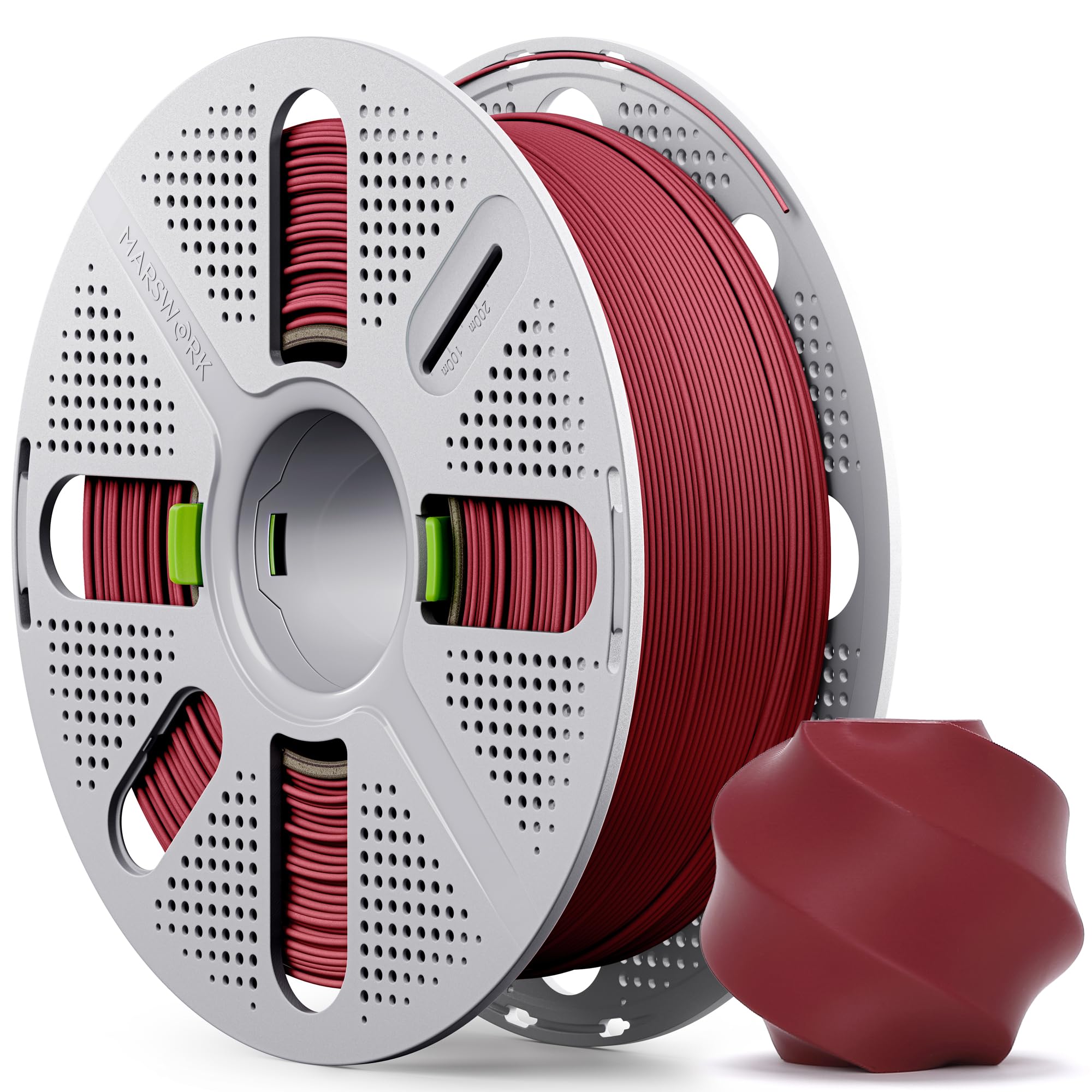 Matte PLA Filament with Quick-Swap Reusable Spool 1kg (2.2lbs), 1.75mm 3D Printing Filament, Compatible with Bambu Lab 3D Printe
