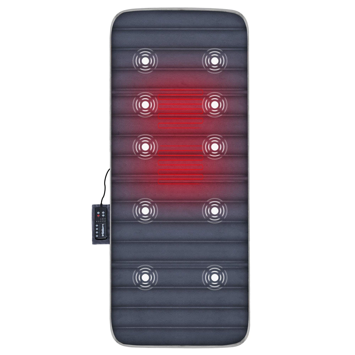 Comfier Full Body Massage Mat With Heat, Chair Pad With 10 Vibration Motors & 2 Therapy Heating Pad With Auto Shut Off,Heated Ma