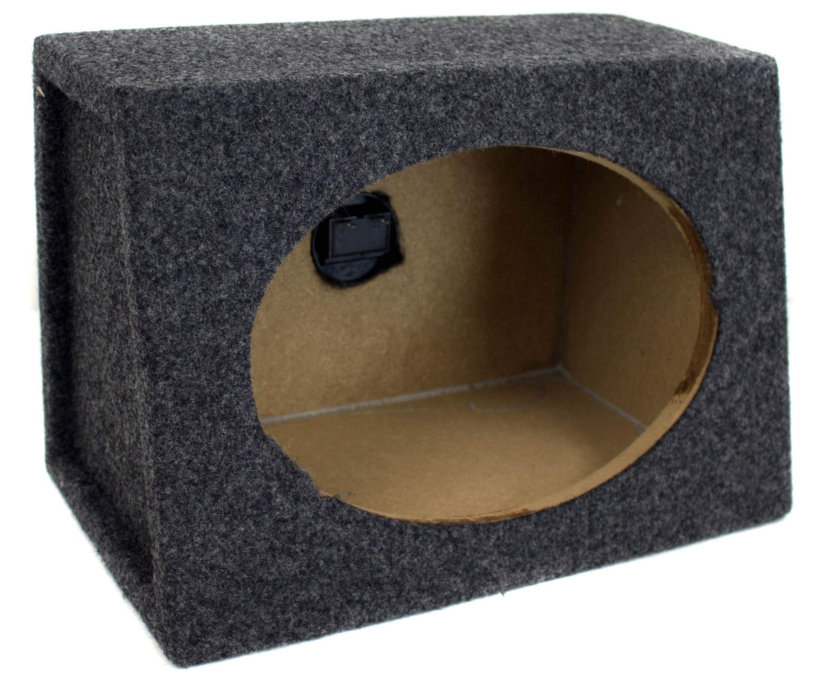 Qpower Angled Style 6 X 9 Inch Car Audio Speaker Box Enclosures, 2 Speaker Boxes