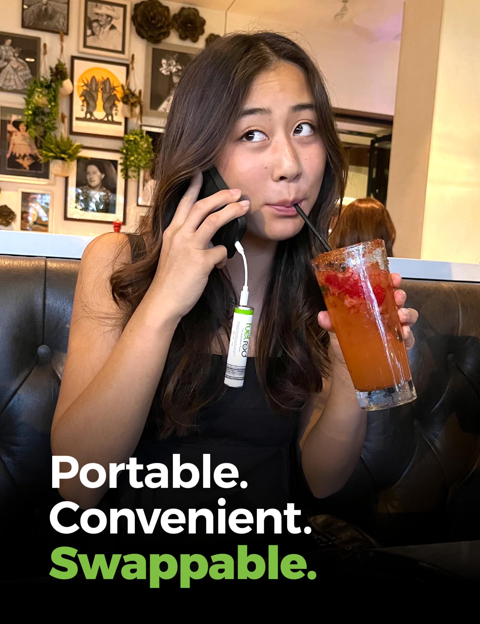 Fuelrod One Usb C Portable Charger Kit, With An Extra Set Of Cables & Adaptors, Compatible With All Tablets, Smart Phones, Recha