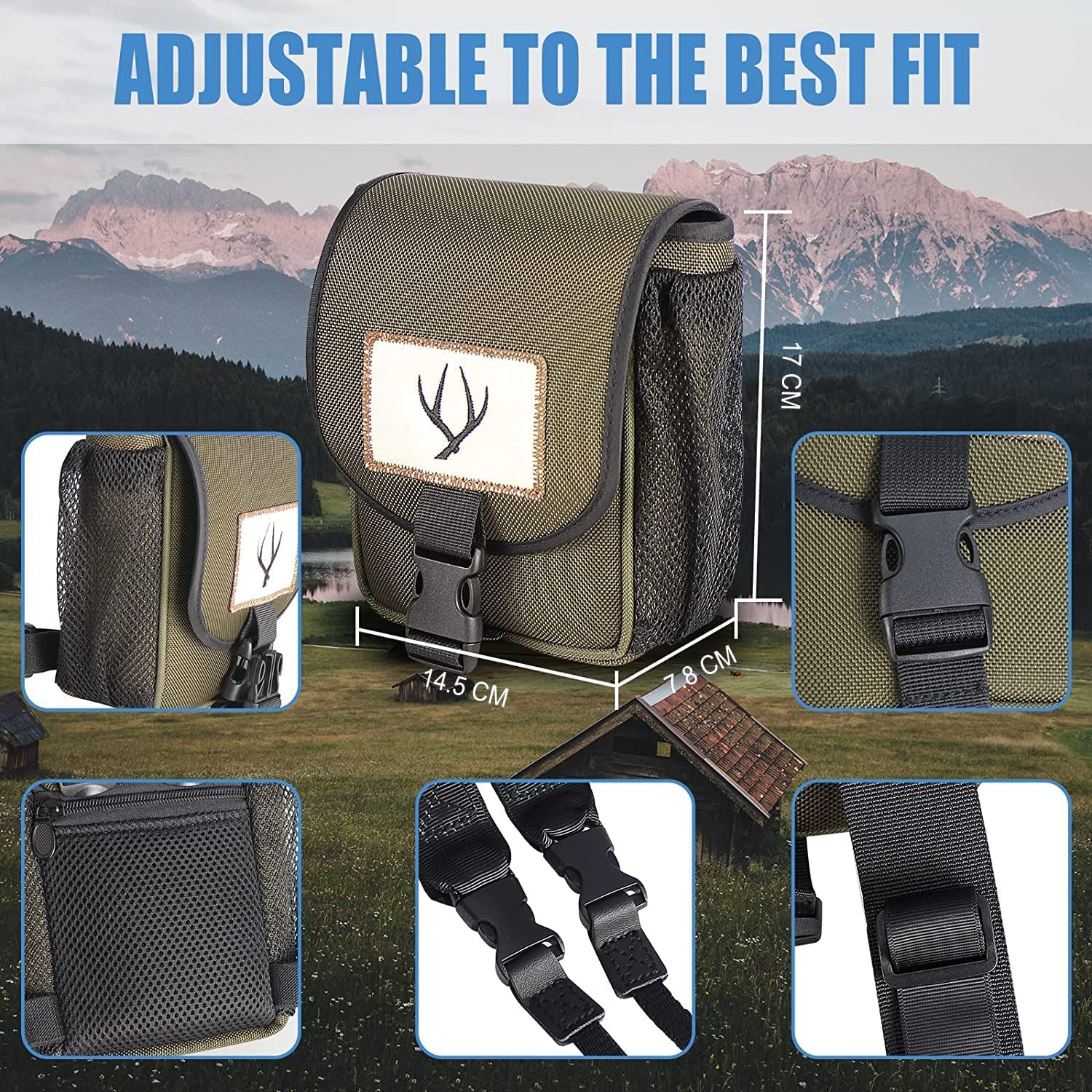 Celticbird Binocular Harness Chest Pack, Binoculars Case, Binocular Accessories, Adjustable Bino Harness